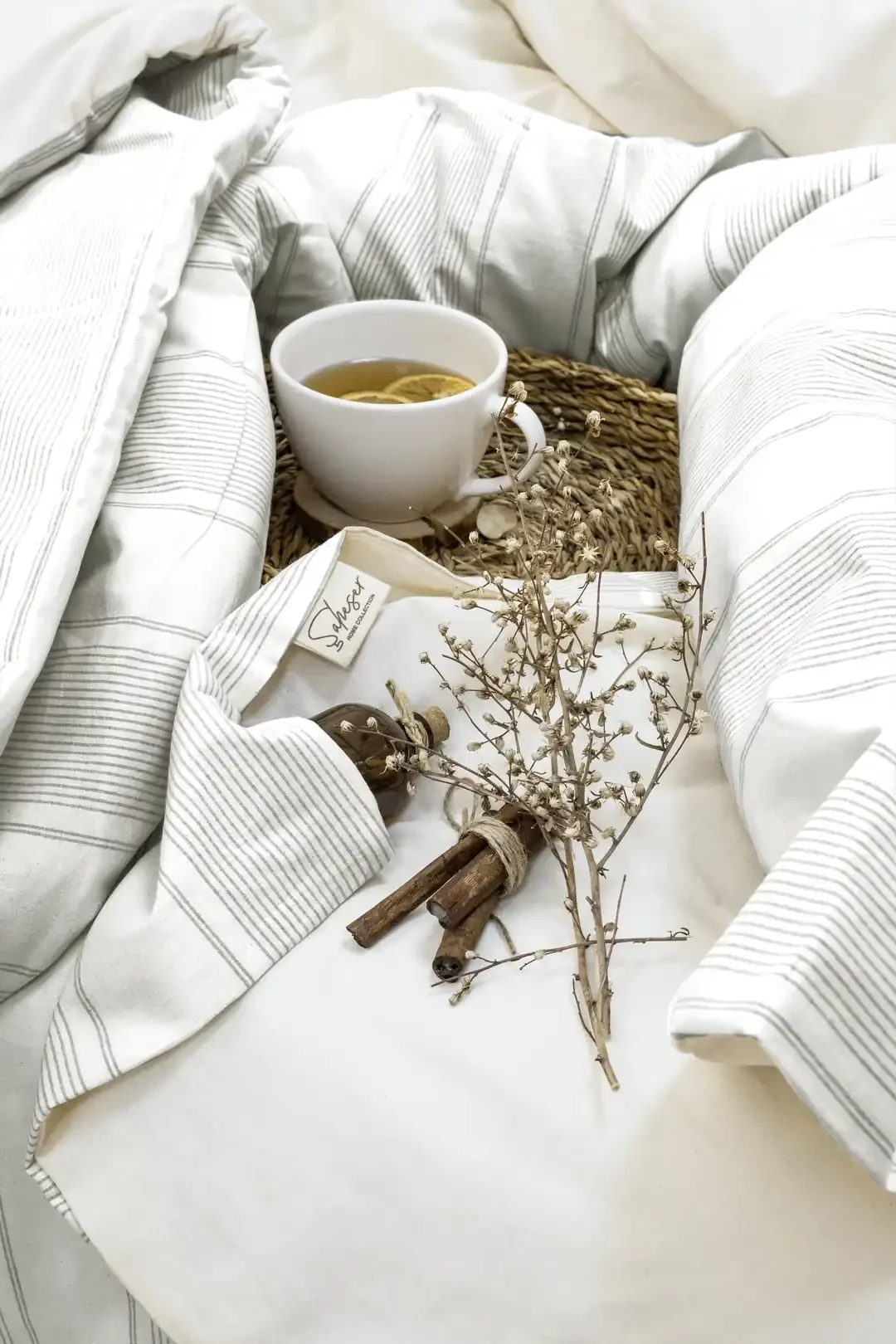 Şaheser Home Collection İpliği Boyalı Çift Kişilik Nev Takımı Nenas Antrasit