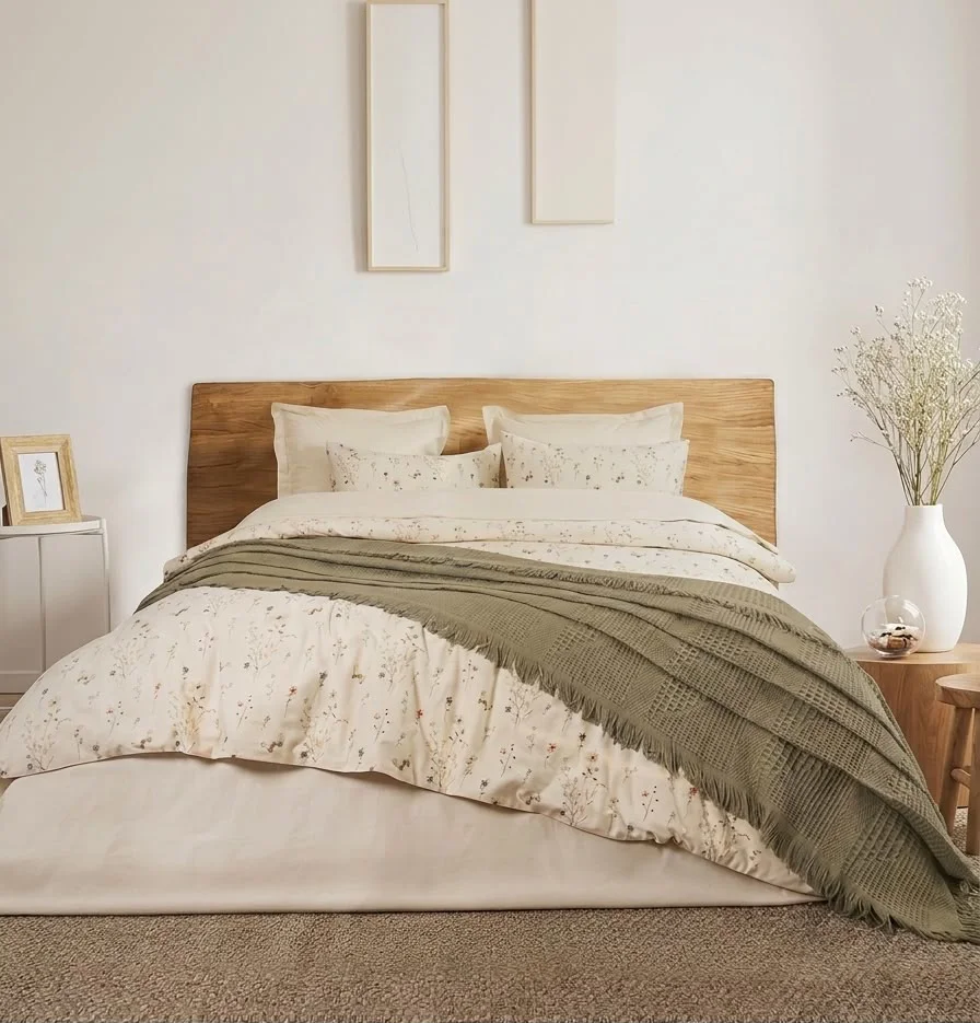 Şaheser Home Collection  Çift Kişilik Pikeli Dijital Baskılı Nev Takımı Marvin Haki
