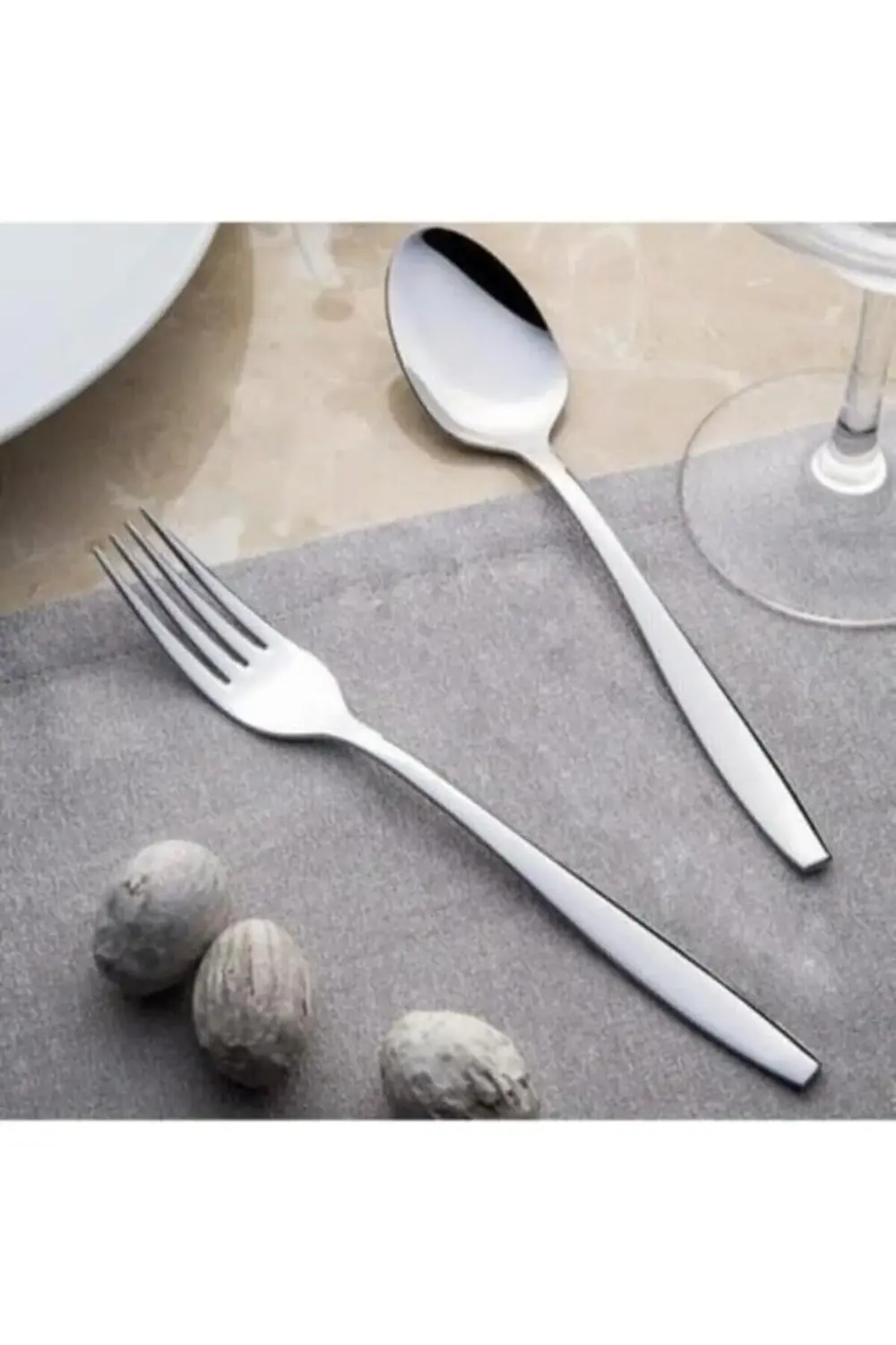 sahra kaşık çatal takımı - 60 prç. kaşık çatal takımı seti 12 kiş