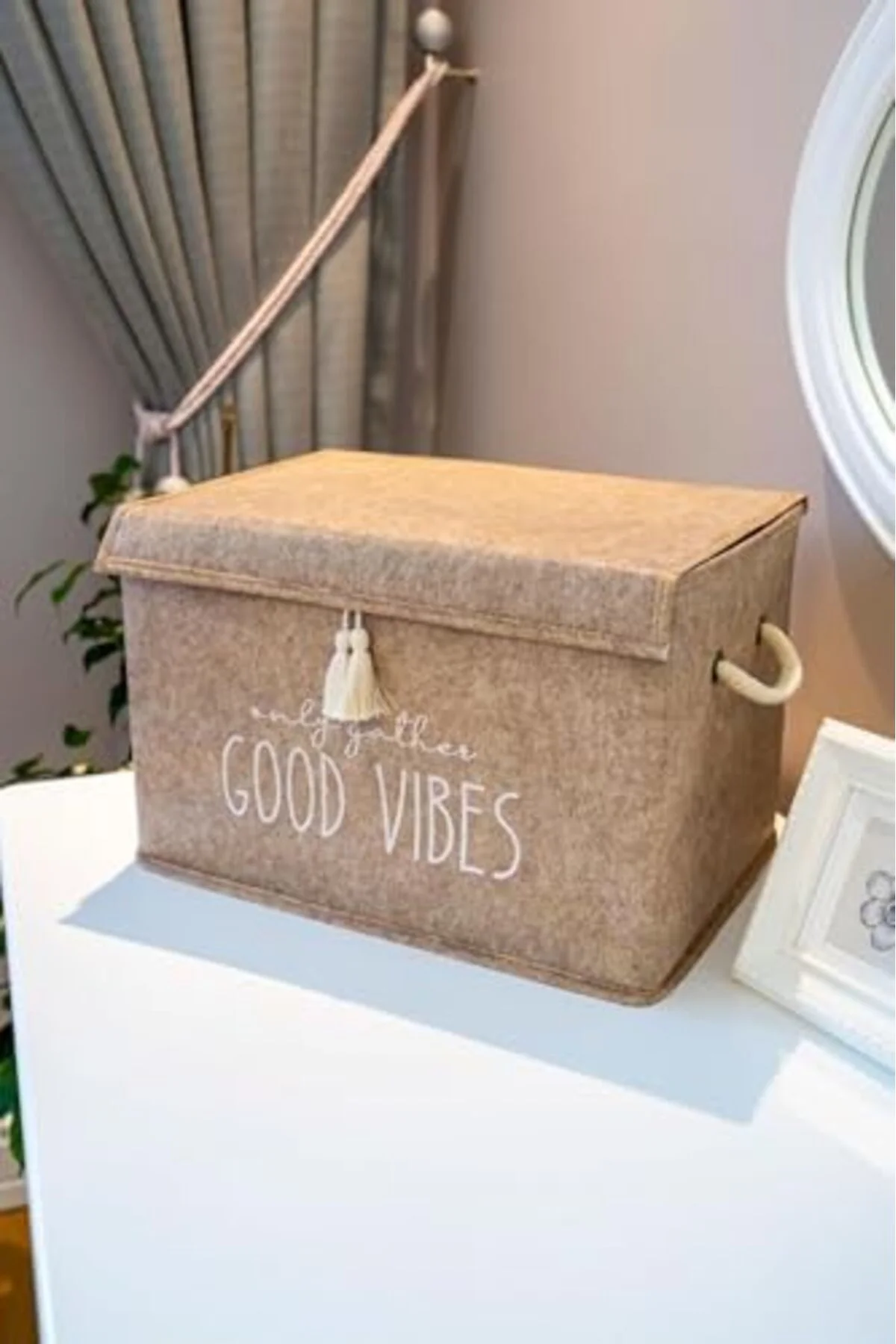 Sahra79 Çok Amaçlı Keçe Kapaklı Mini Kutu Organizer, Saklama Kutu