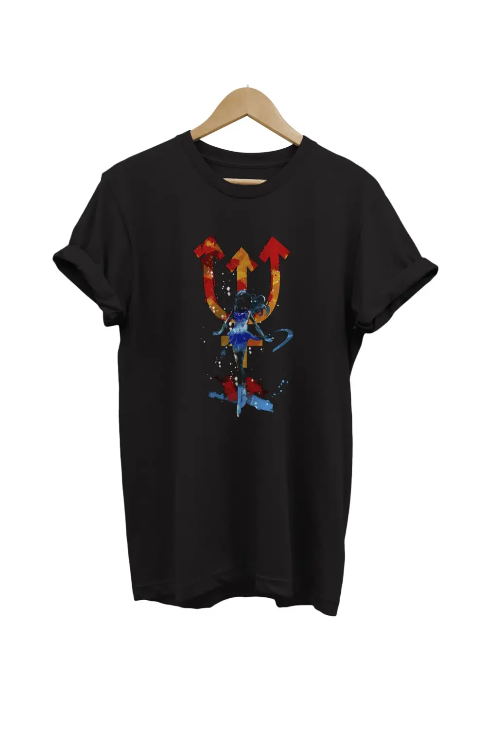 Sailor Moon Baskılı %100 Pamuk Oversize T-shirt Büyük Beden Tişör
