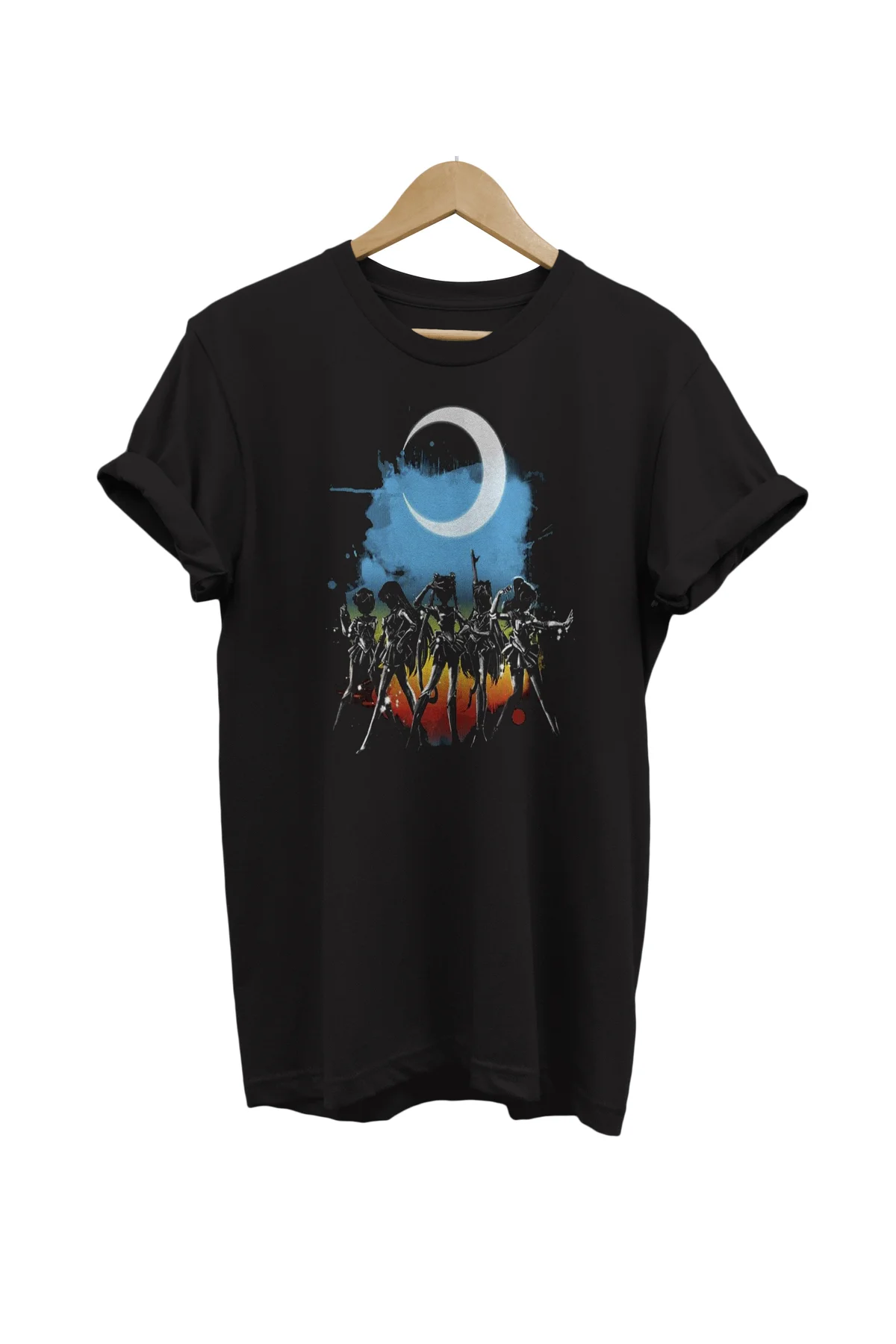 Sailor Moon Baskılı %100 Pamuk Oversize T-shirt