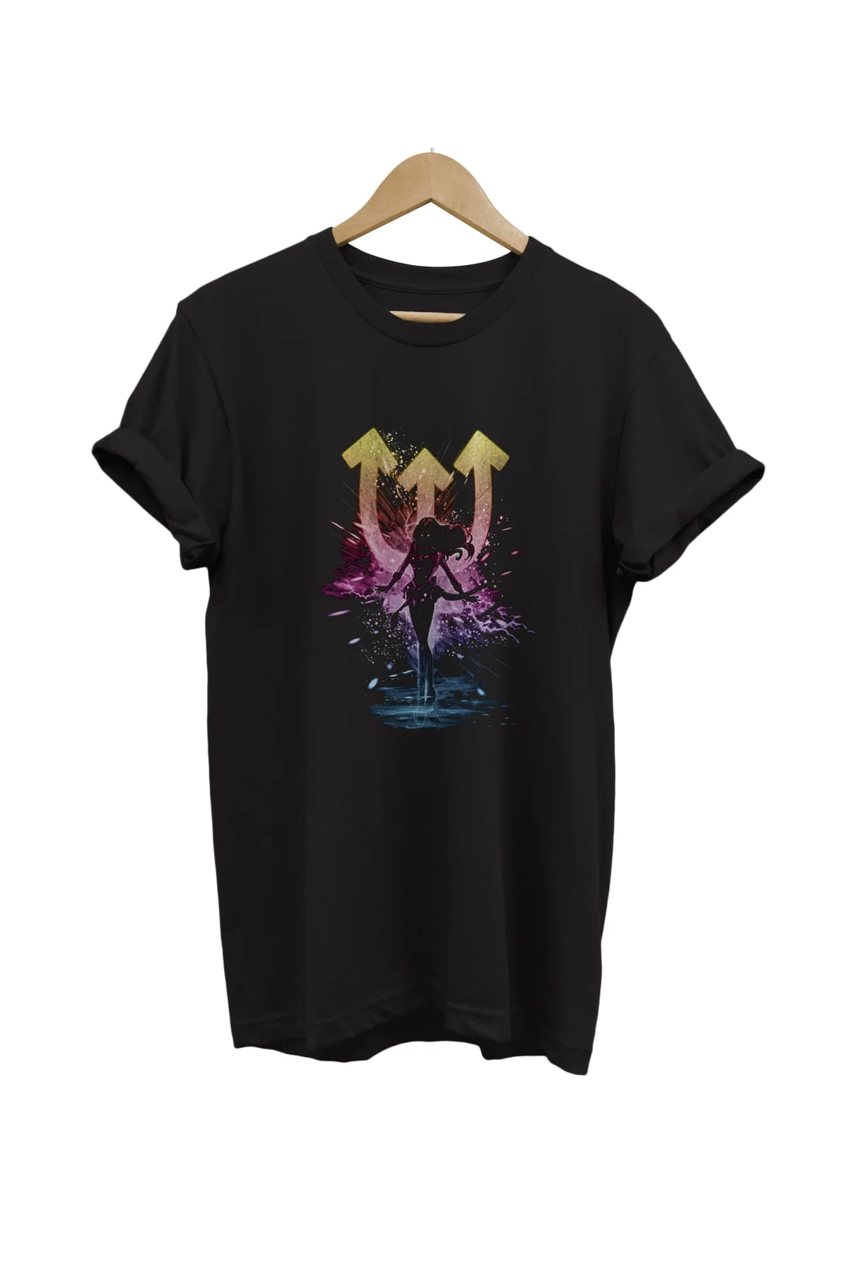 Sailor Moon Baskılı %100 Pamuk Basic T-shirt Normal Beden Tişört