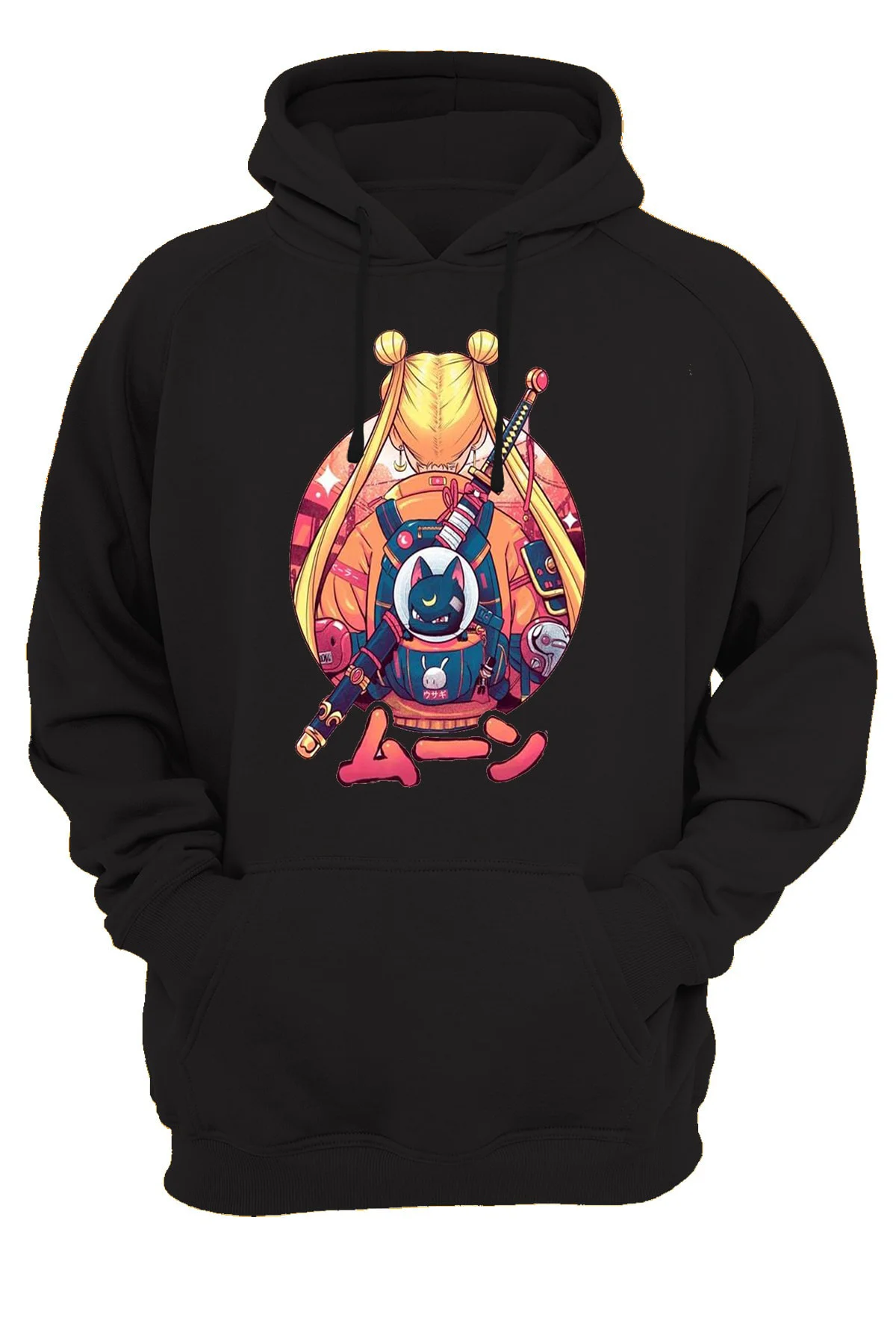 Sailor Moon Baskılı 3 Ipl. Şardonlu, Kalın (600 Gr.) Içi Polar Sweatshirt
