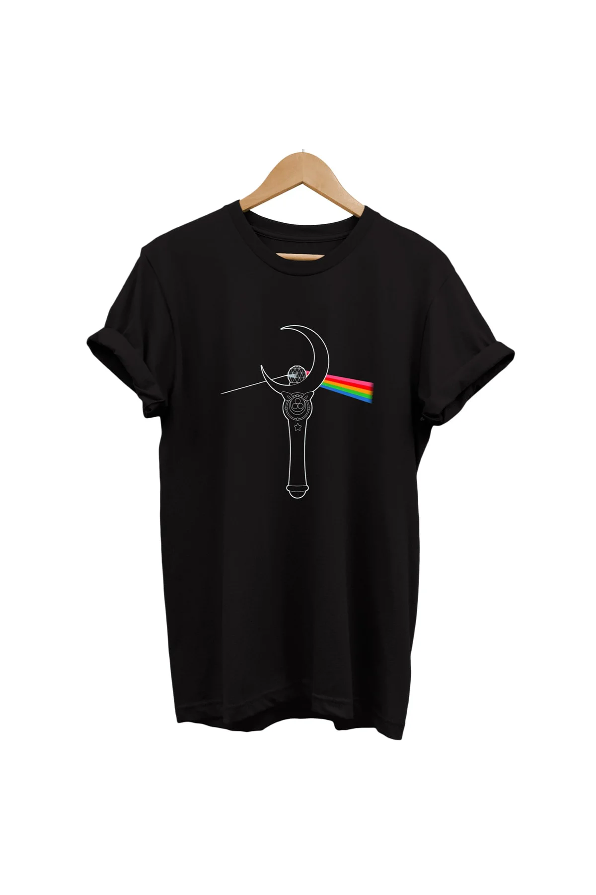 Sailor Moon Baskılı %100 Pamuk Oversize T-shirt Büyük Beden Tişör