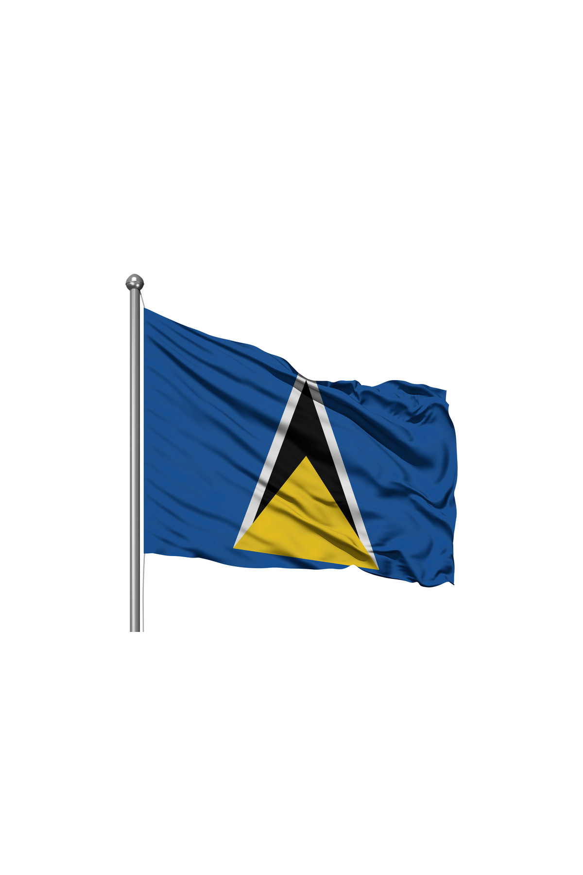 Asilmeydan Saint Lucia Devleti Bayrağı - Premium Raşel Kumaş 10X15m