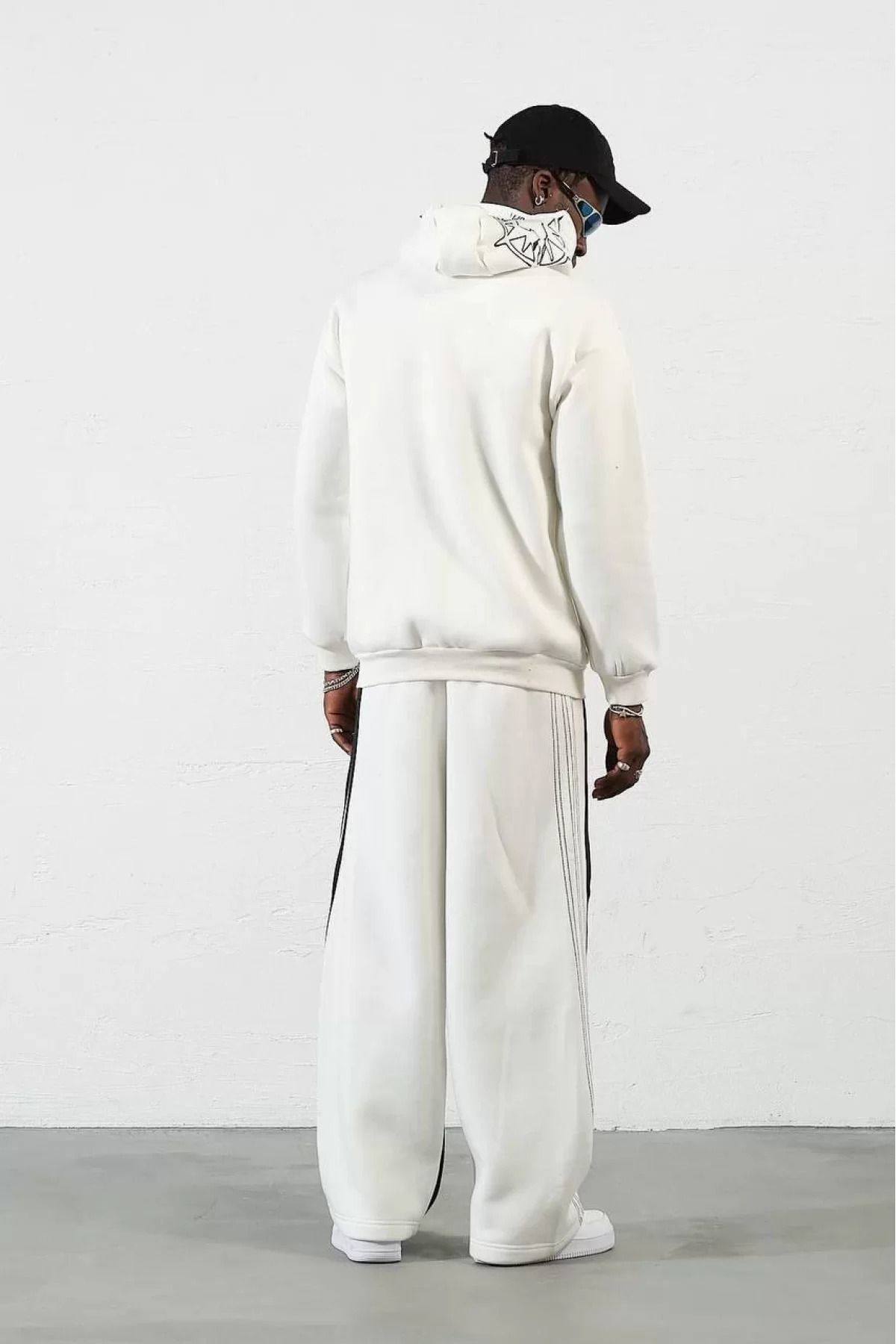 Tommy Hilfiger Şair Samuray Zip Fermuarli Kapşonlu Hirka - Beyaz