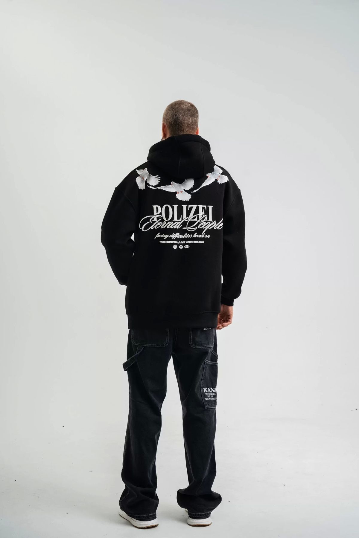 Şair Unisex Uzun Kol Bisiklet Yaka Yıkamalı SweatShirt - Siyah