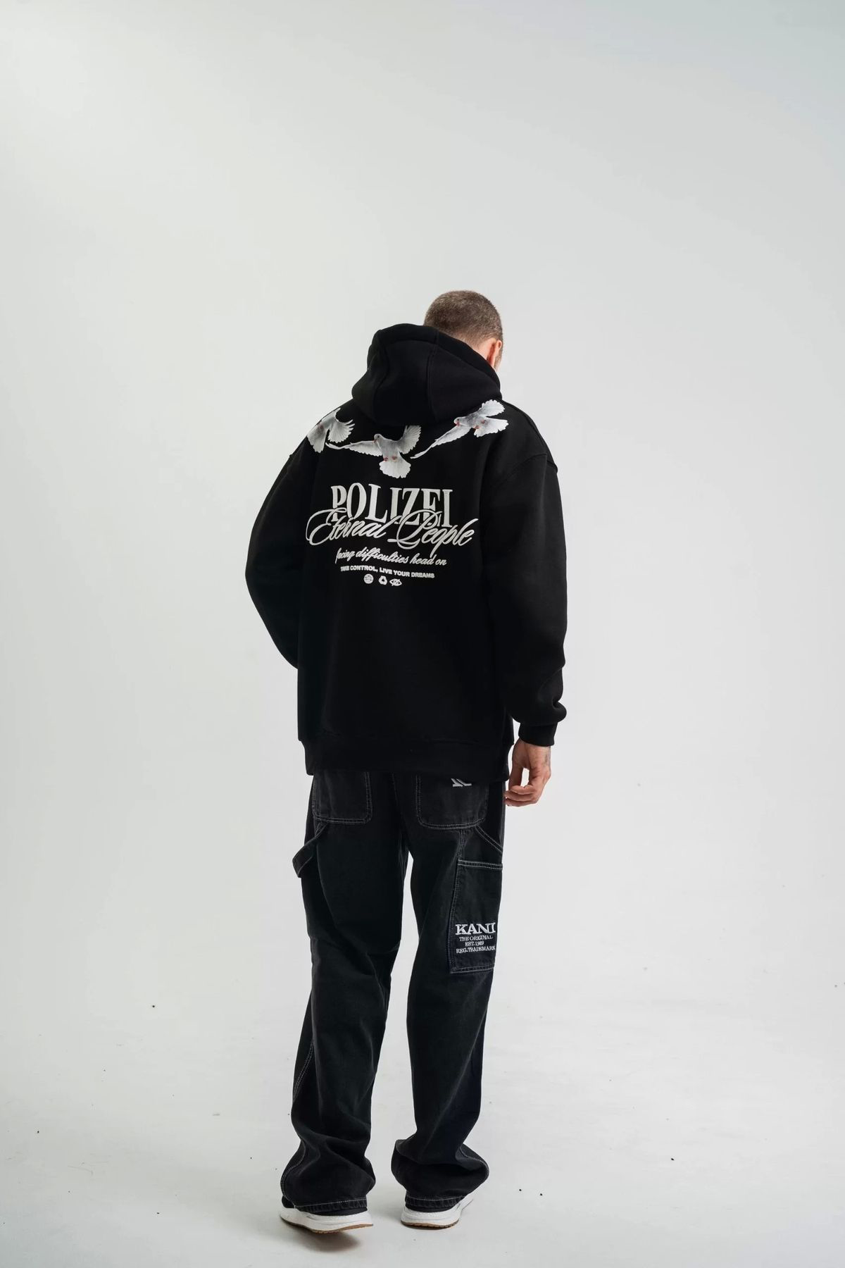 Şair Unisex Uzun Kol Bisiklet Yaka Yıkamalı SweatShirt - Siyah