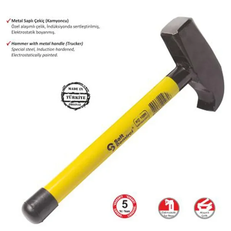 Sait Demirci Kamyoncu Metal Saplı Çekiç 1500 Gr