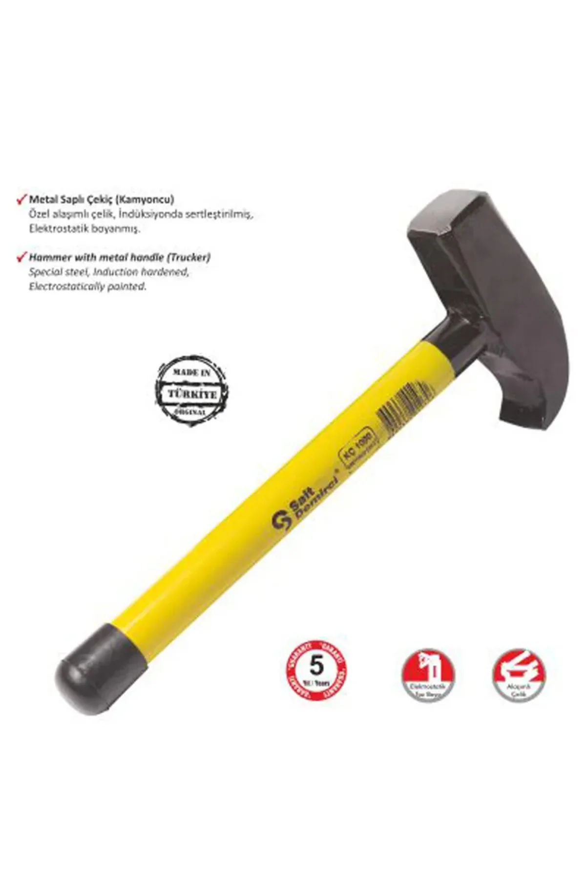 Sait Demirci Kamyoncu Metal Saplı Çekiç 1000 gr