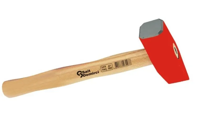Sait Demirci Taşçı Keski Çekiç 1000 Gr - Boyalı, Ahşap Saplı