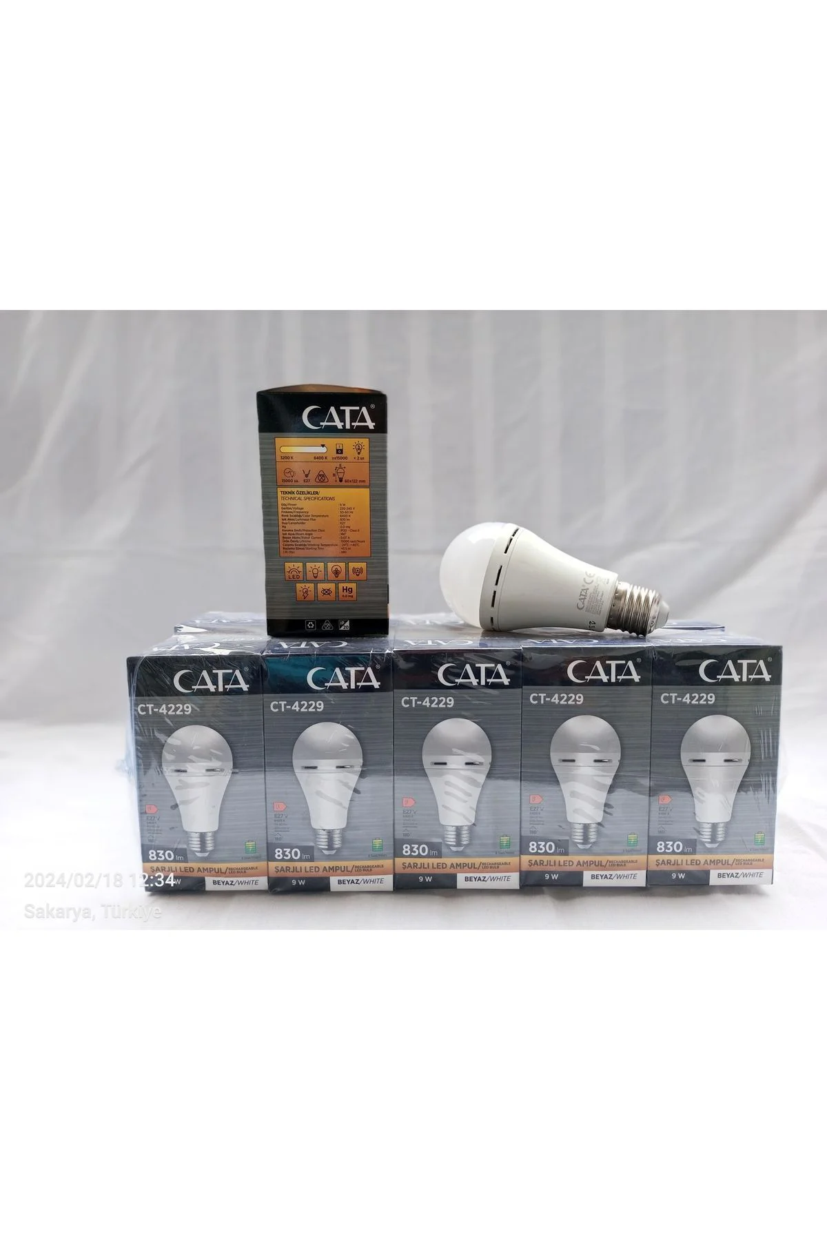 şajlı led ampül  ( 5 adet ) ct-4229 cata