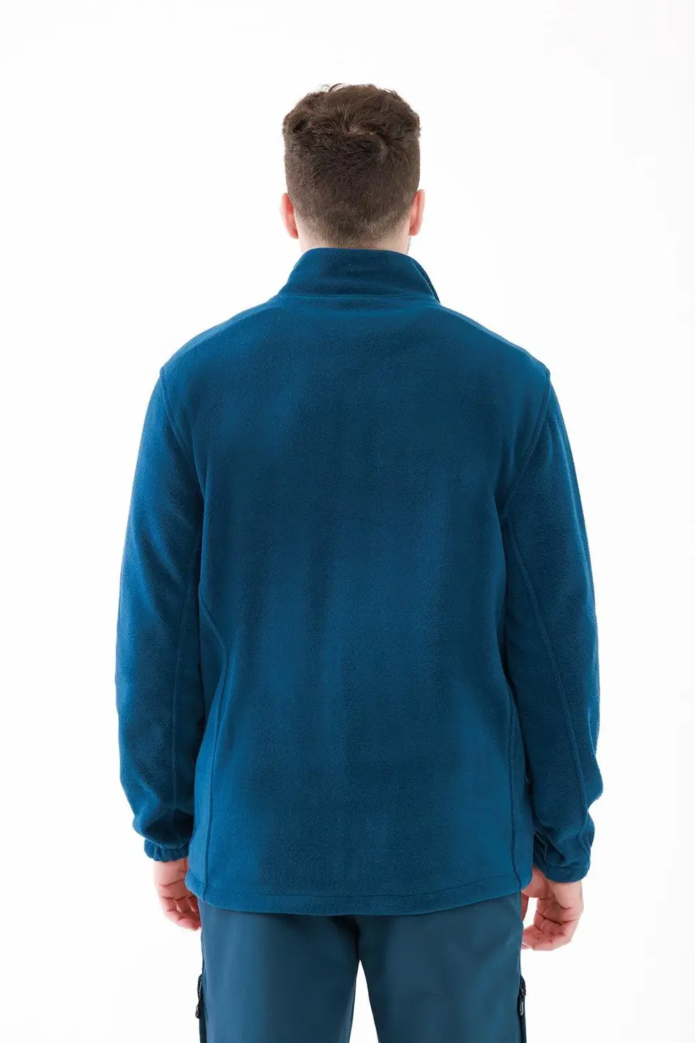 Saka Tam Fermuarlı Erkek Polar Sweatshirt Lacivert