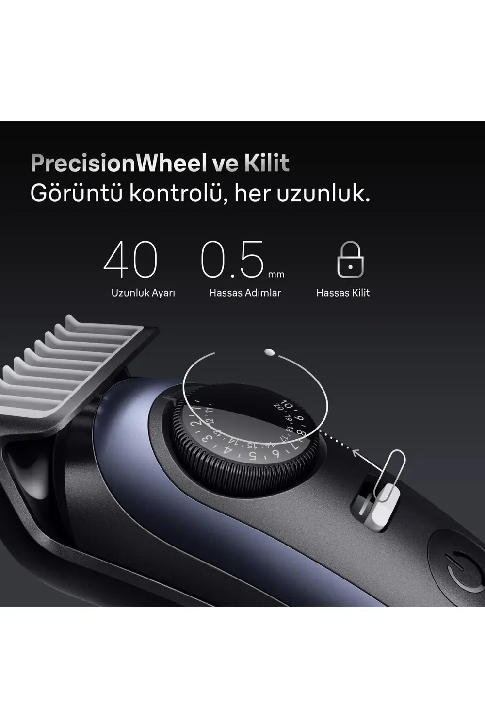 Sakal Düzeltici Series 7, +10 Berber Ekipmanları, 40 Uzunluk, Pro