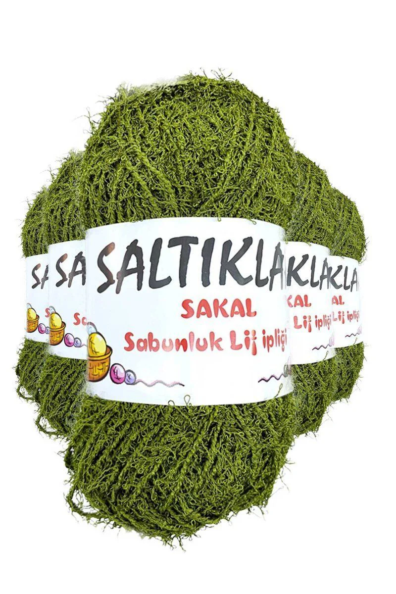 Sakal Sabunluk Lif İpliği 5 Adet – %100 Polyester, 100 gr Orta Kalınlık