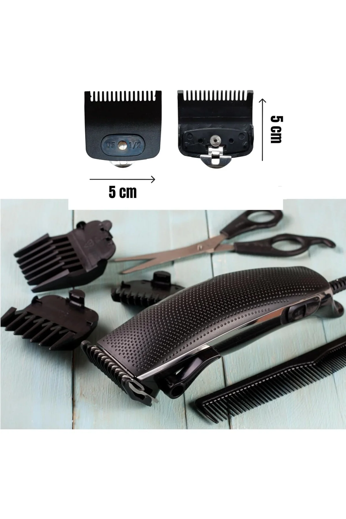 Sakal ve Tıraş Makinesi Tarağı, 1.5 mm Kesim Boyu, No:0.5