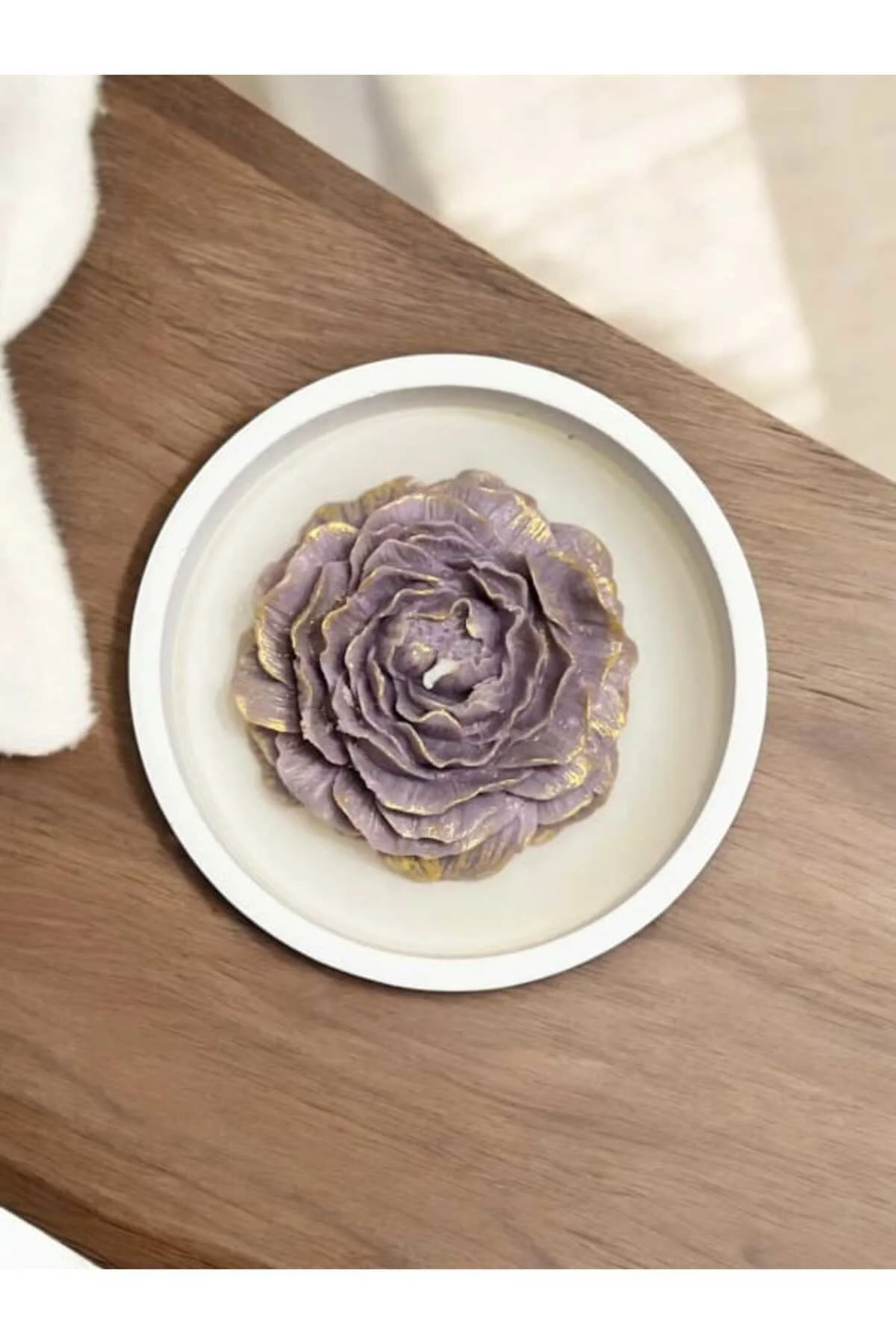 Şakayik Çiçeği Şekilli Kase %100 Vegan Soya Mumu
