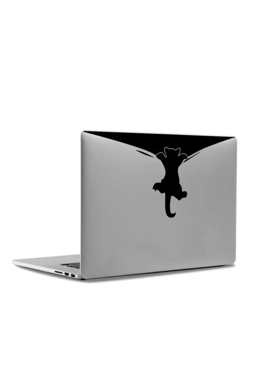 Saklanan Yaramaz Kedi Mac Book Laptop Sticker, Etiket, Çıkartma