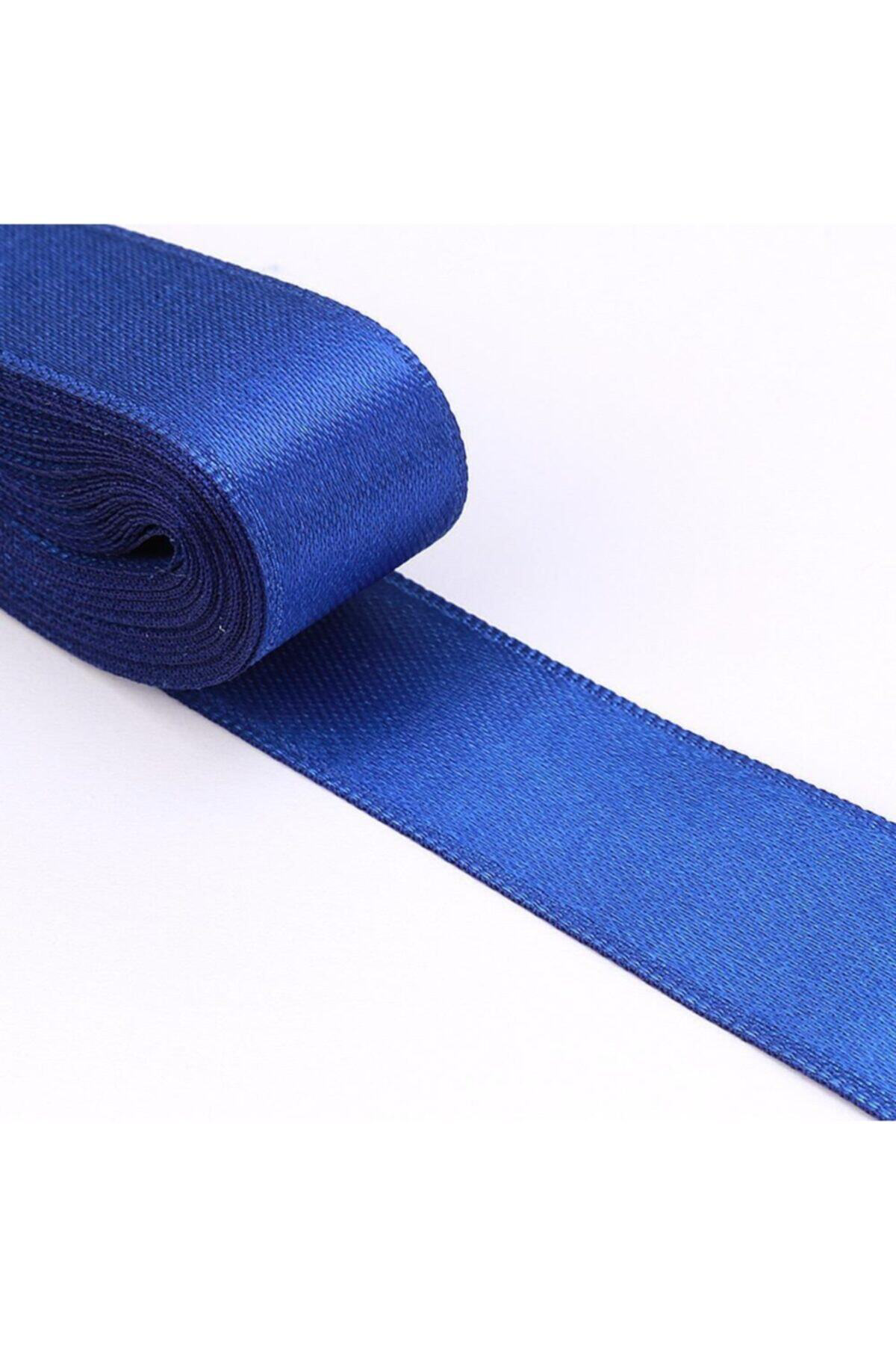 Tuhafiyecimiz Saks Mavi Saten Kurdele Çift Taraflı 2Cm Eninde 10 Mt Top