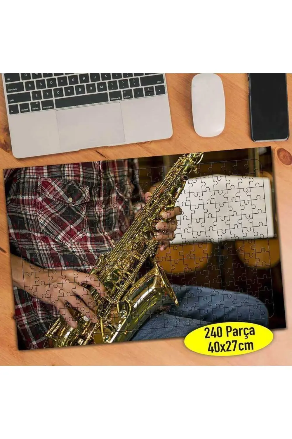 Saksafon Çalan Adam 240 Parça Puzzle Yapboz-98458433