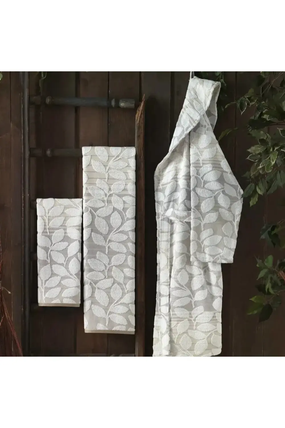 Sarev Şal Yaka %100 Pamuk Bornoz