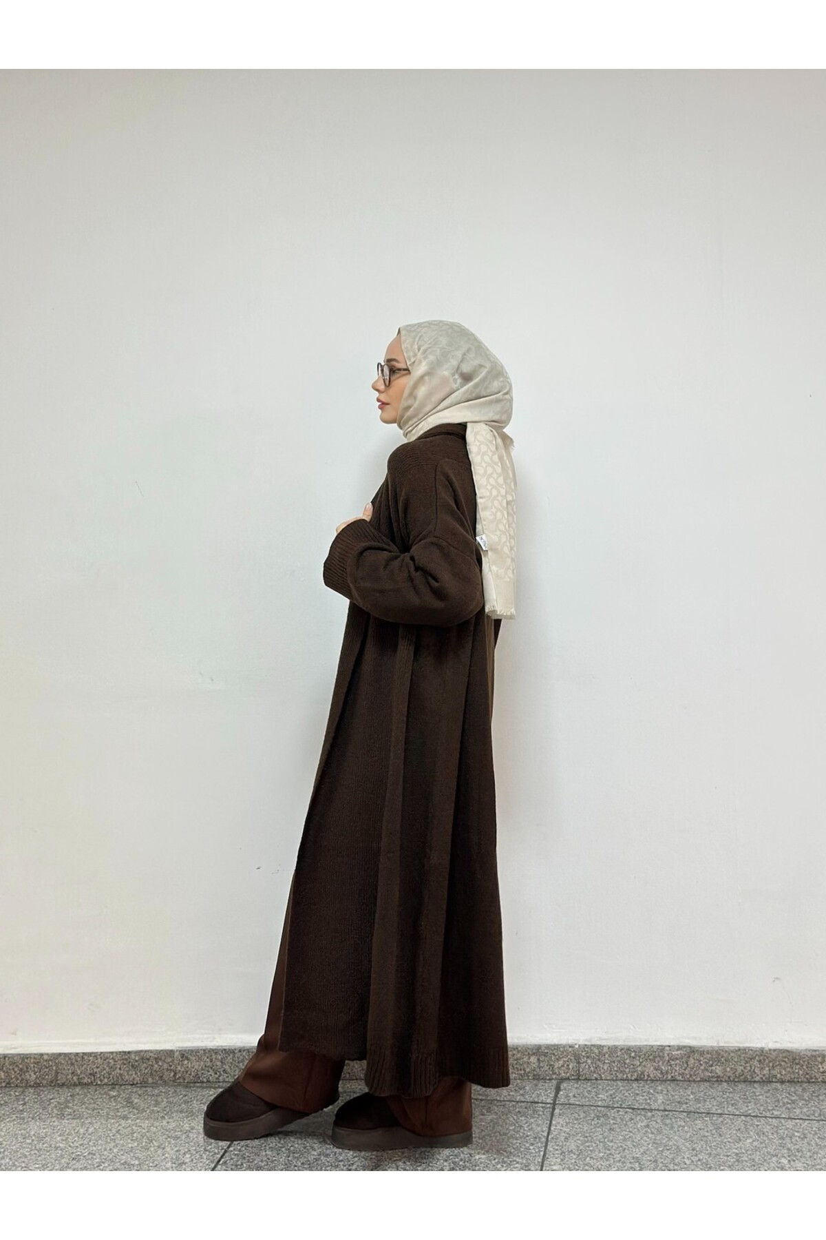 Cefwomans Şal Yaka Uzun Hirka