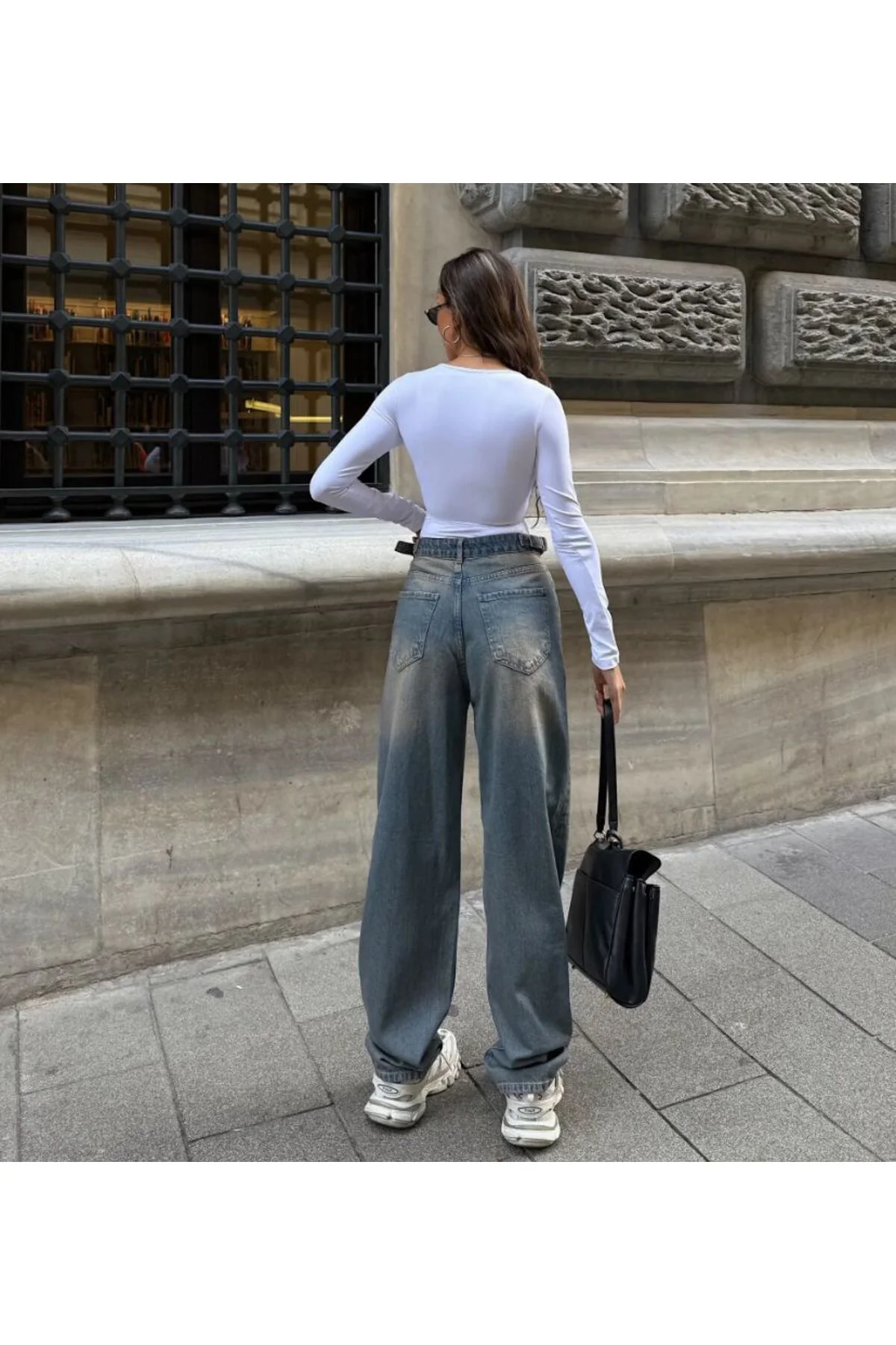 SALAŞ TOKA DETAYLI AYARLANABİLİR BAGGY JEAN