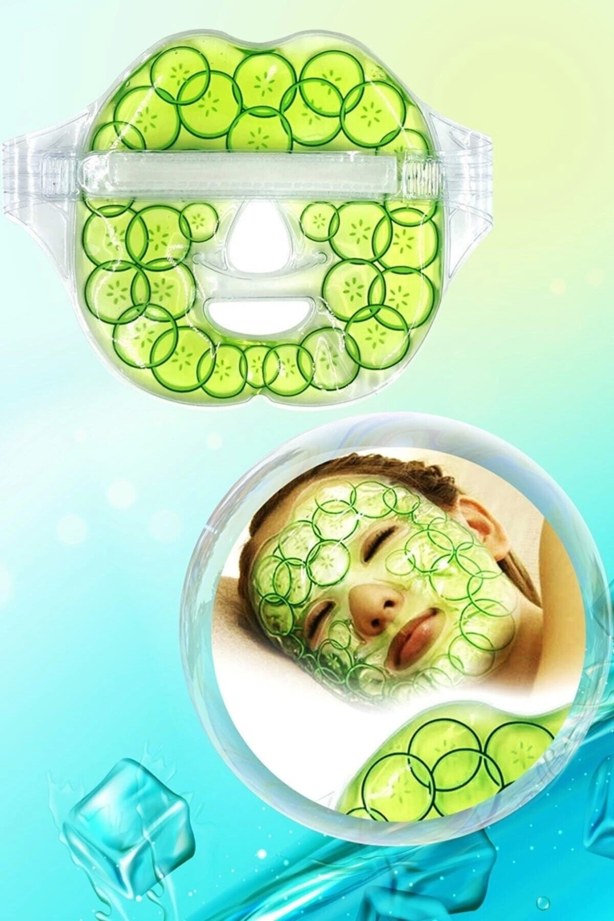 Salatalık Yüz Maske Jel Sıcak Soğuk Kullanım Rahatlatıcı ( Lisiny