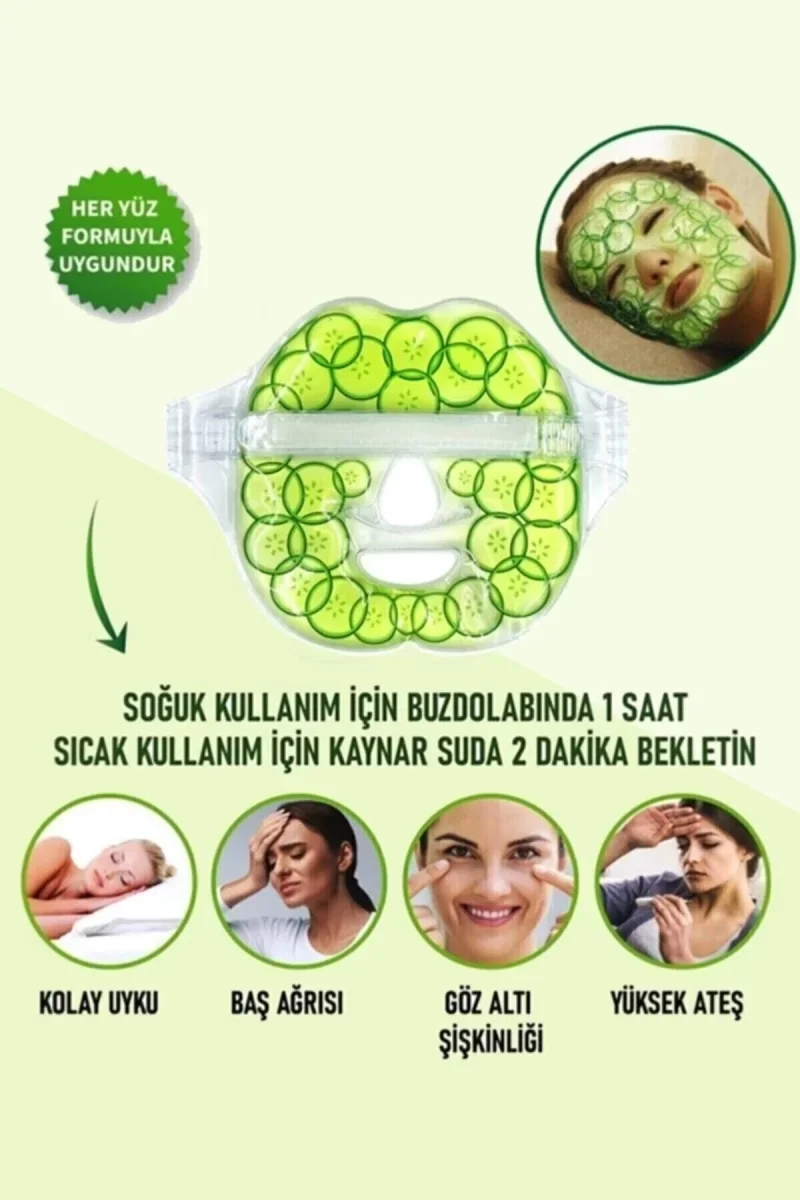 Salatalık Yüz Maske Jel Sıcak Soğuk Kullanım Rahatlatıcı ( Lisiny