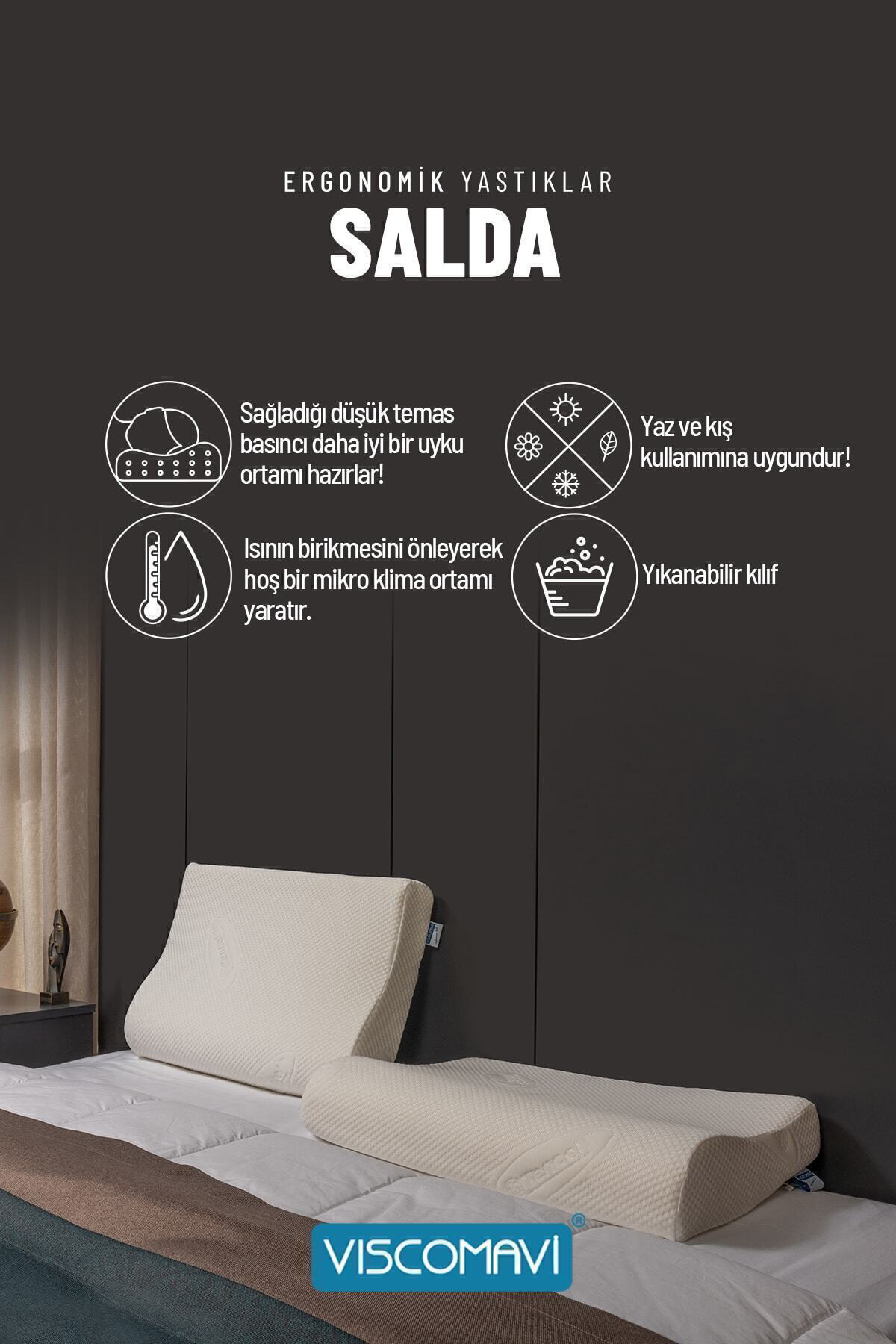 Salda Ergonomik & Ortopedik| Boyun destekli |Doğal Lif Kılıflı |A