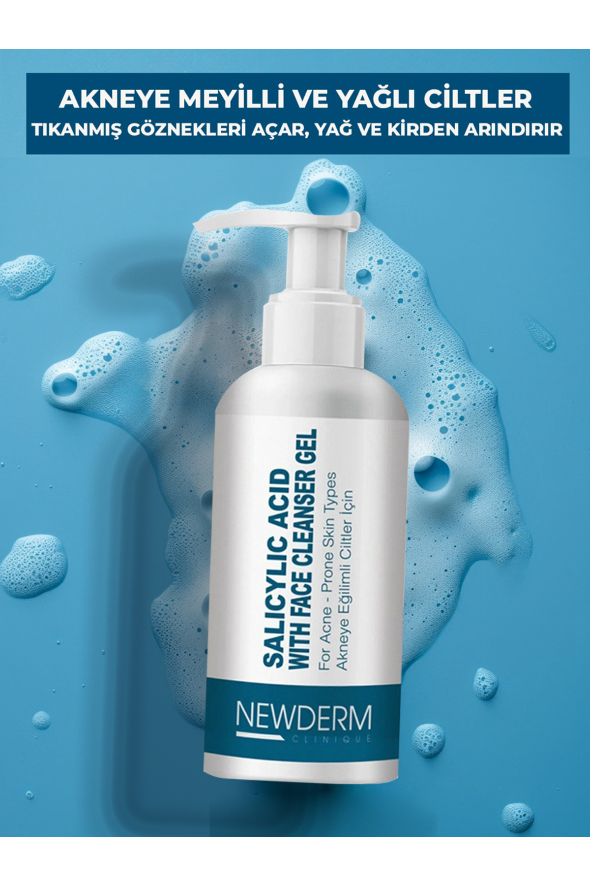 Salisilik Asit Sivilce Karşıtı Yüz Temizleme Jeli Yağlı Ve Akne E