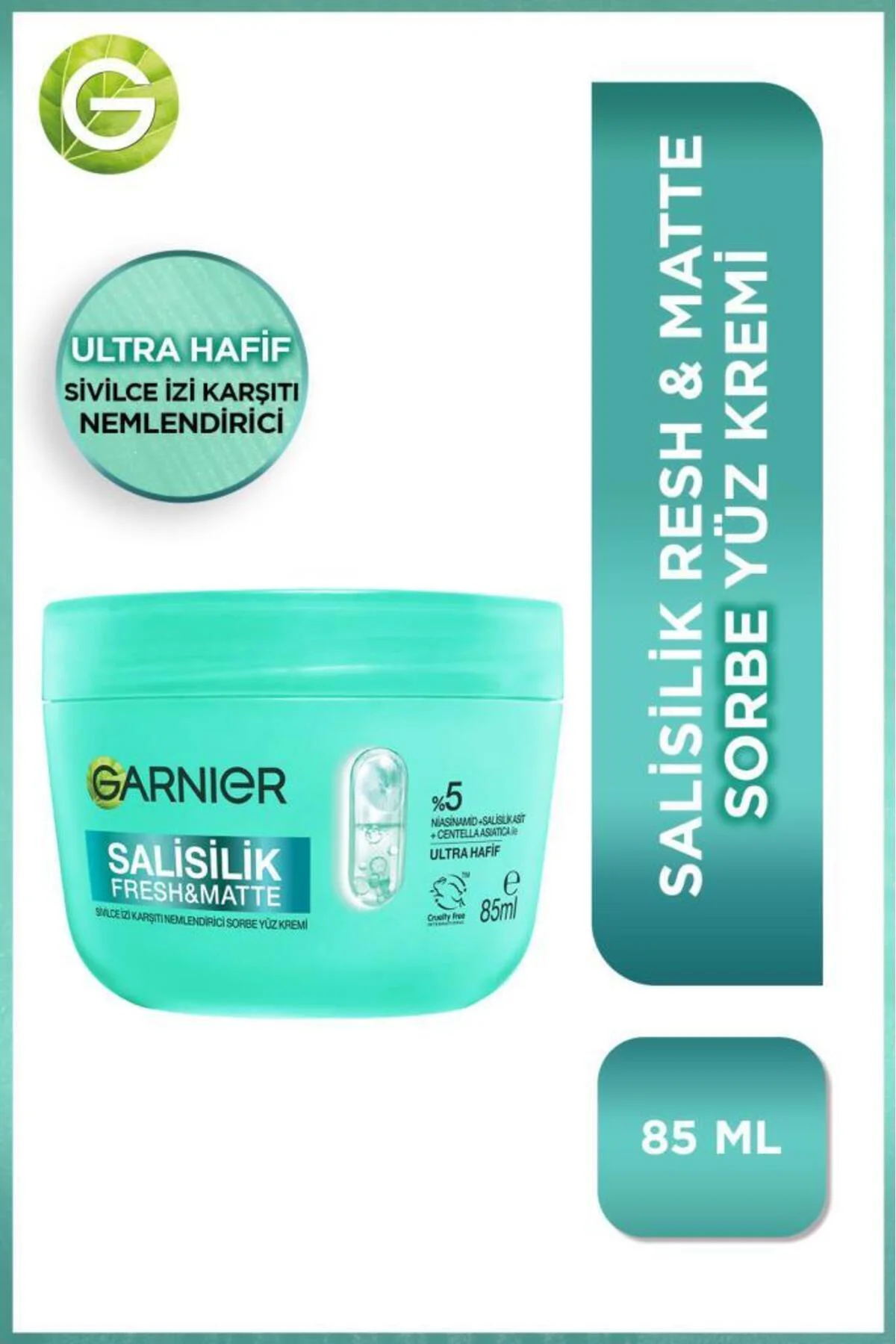 Salisilik Fresh & Matte SİVİLCE İzi Karşıtı Nemlendirici Sorbe Yüz Kremi 85 ML, Vegan Salisilik Fresh & Matte SİVİLCE İzi Karşıtı Nemlendirici Sorbe Yüz Kremi 85 ML, Vegan