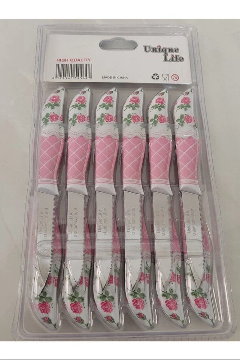 Salkım 12'li Perçimli Meyve Bıçağı Royaleks-629 - Paslanmaz Çelik Set