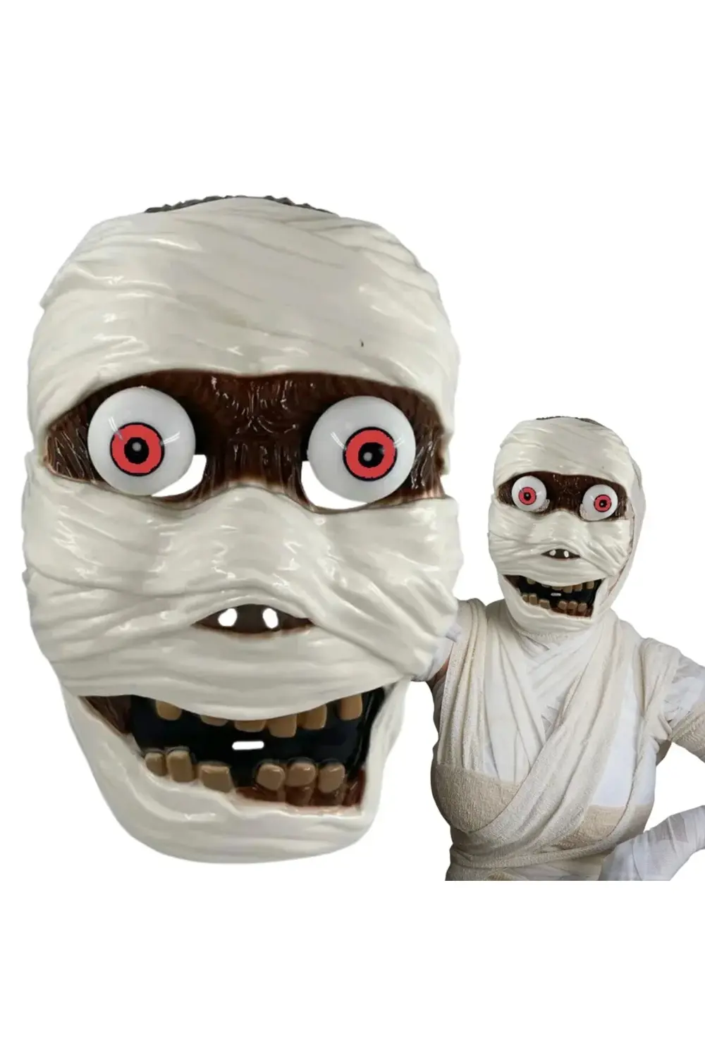 Sallanan Yaylı Oynar Gözlü Mumya Maskesi