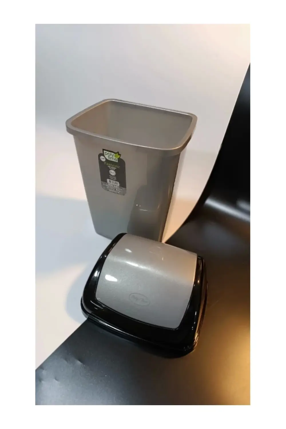 Sallanır Kapak Ofis Banyo Mutfak Bahçe Çöp Kutusu Kovası / 5 Litr