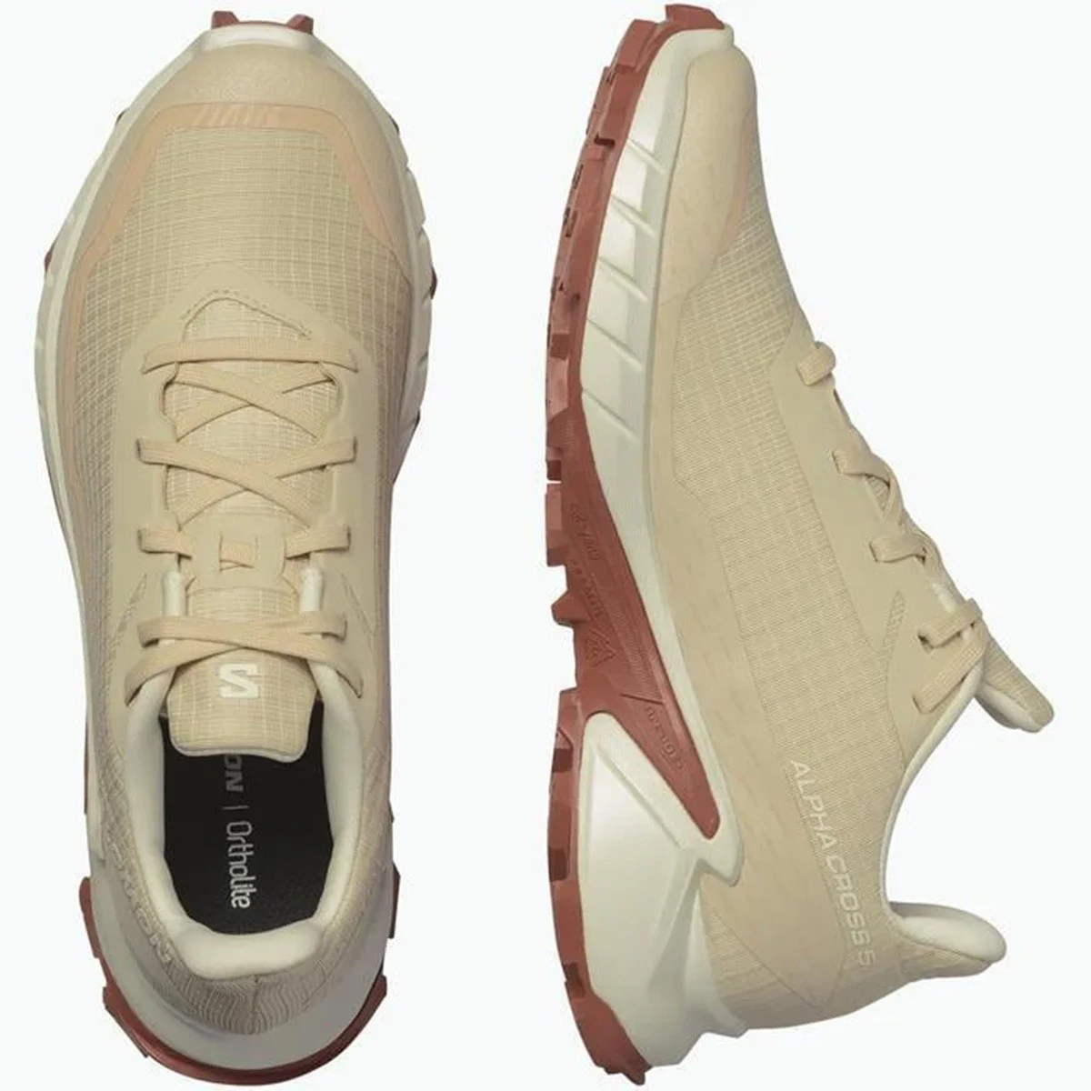 Salomon Alphacross 5 Womens Outdoor Shoes Kadın Outdoor Günlük Spor Ayakkabı Krem
