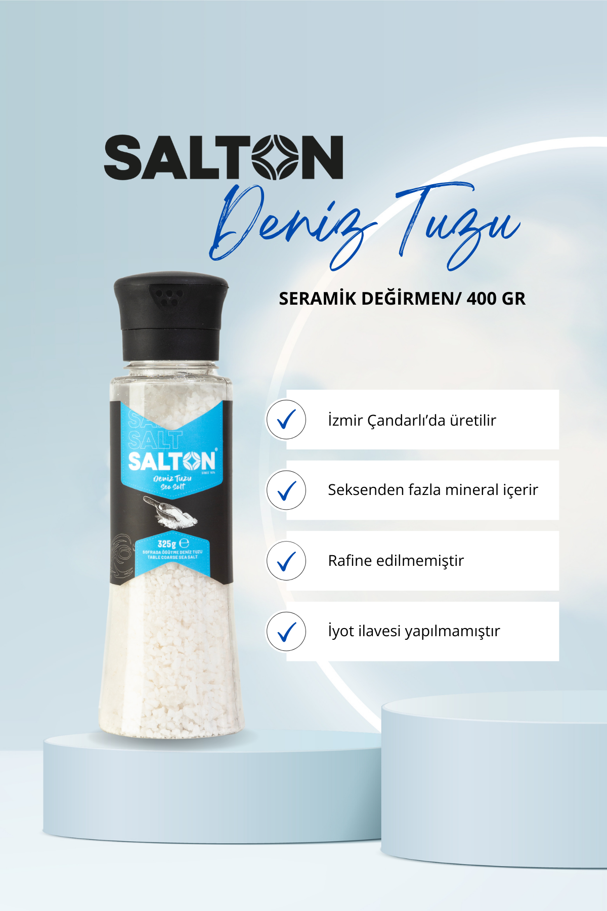 Salton Salt Salton Doğal Deniz Tuzu Değirmen 325Gr