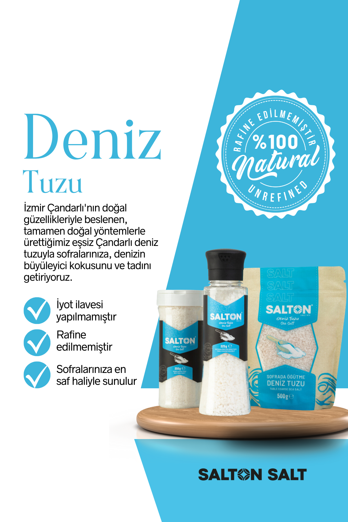 Salton Salt Salton Doğal Deniz Tuzu Değirmen 325Gr