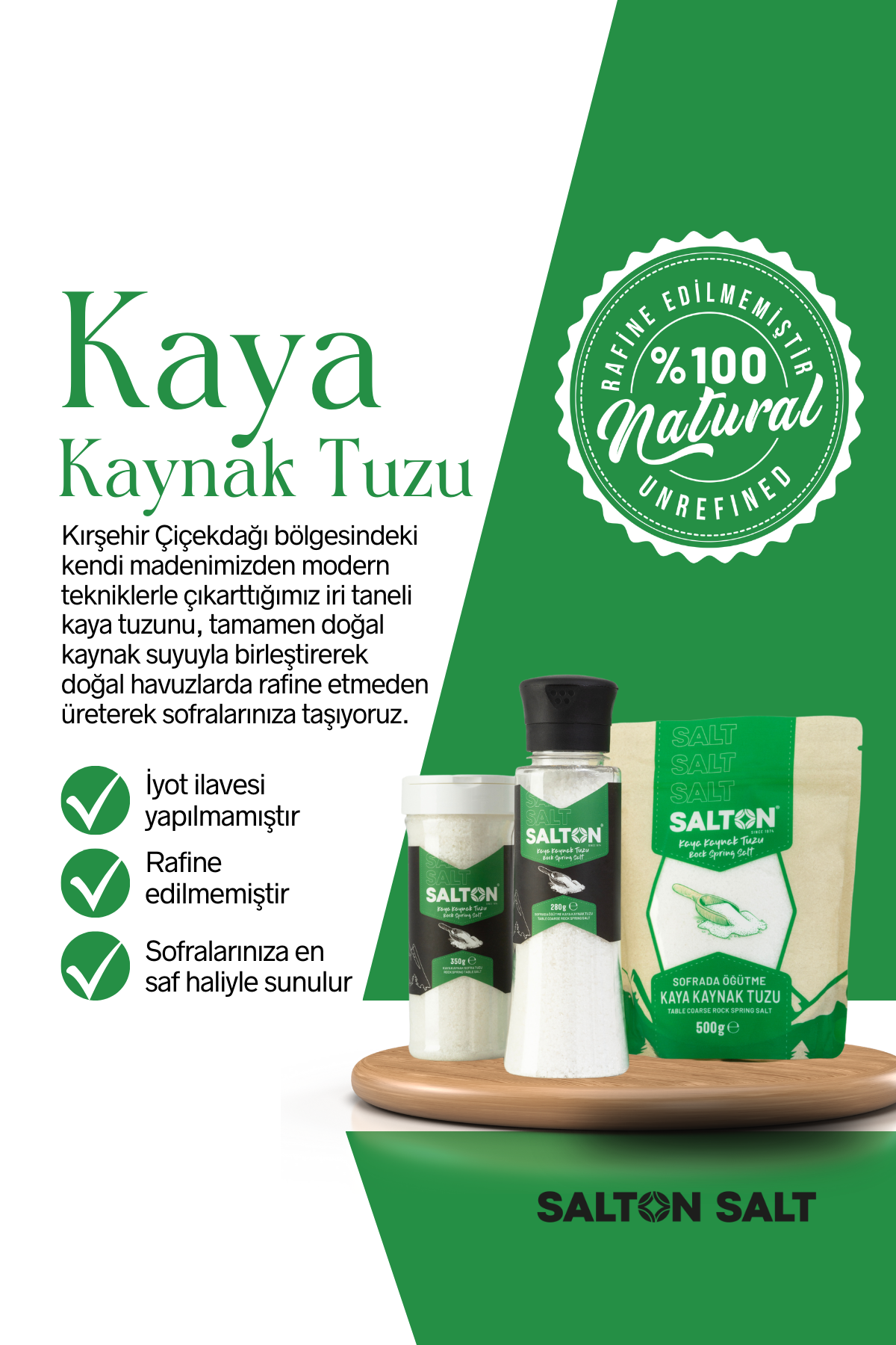 Salton Salt Salton Doğal Kaya Kaynak Tuzu Değirmen 280Gr