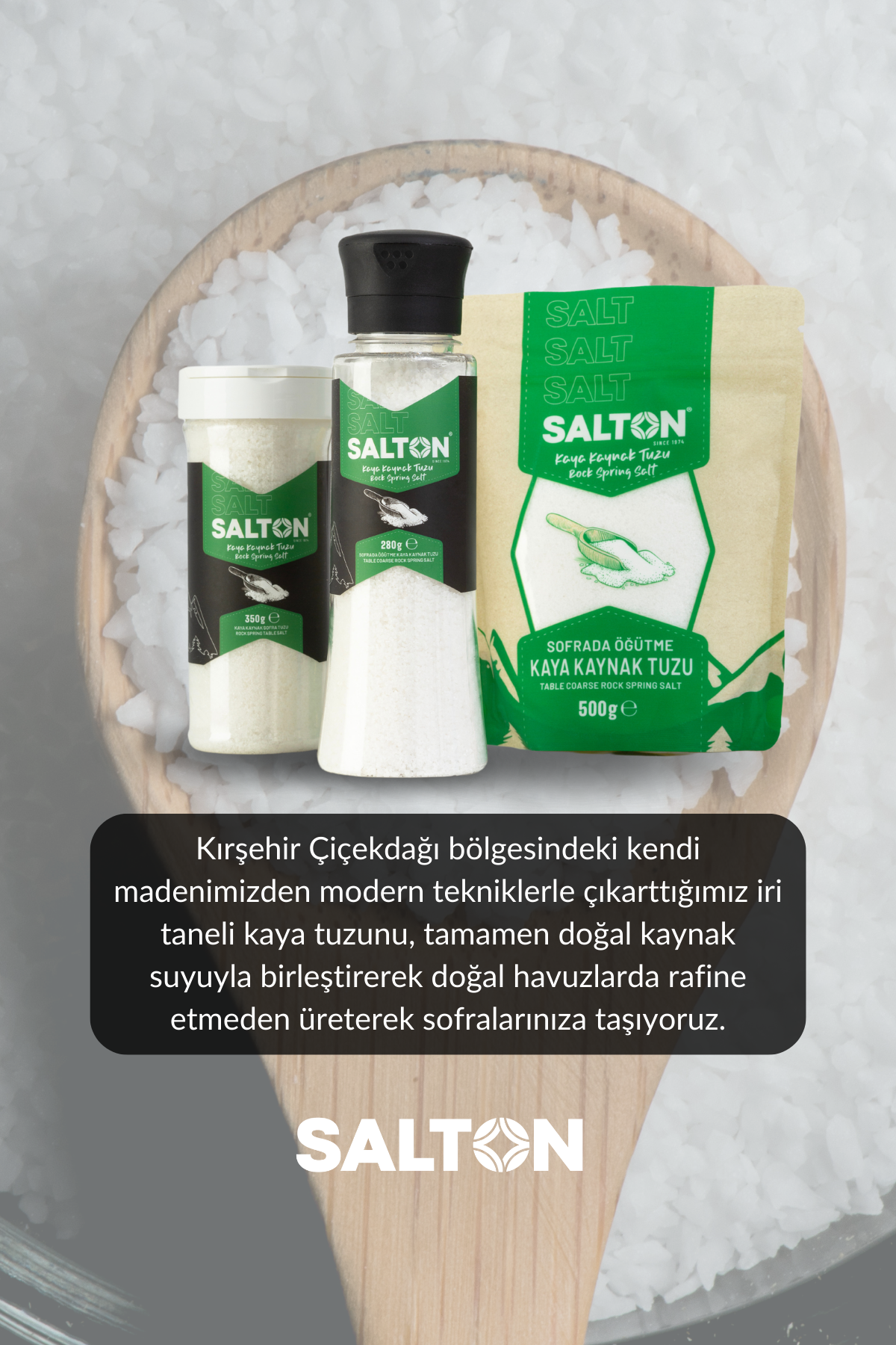 Salton Salt Salton Doğal Kaya Kaynak Tuzu Değirmen 280Gr