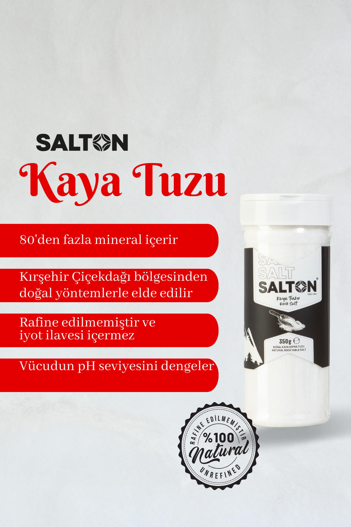 Salton Salt Salton Doğal Kaya Tuzu İnce 350Gr