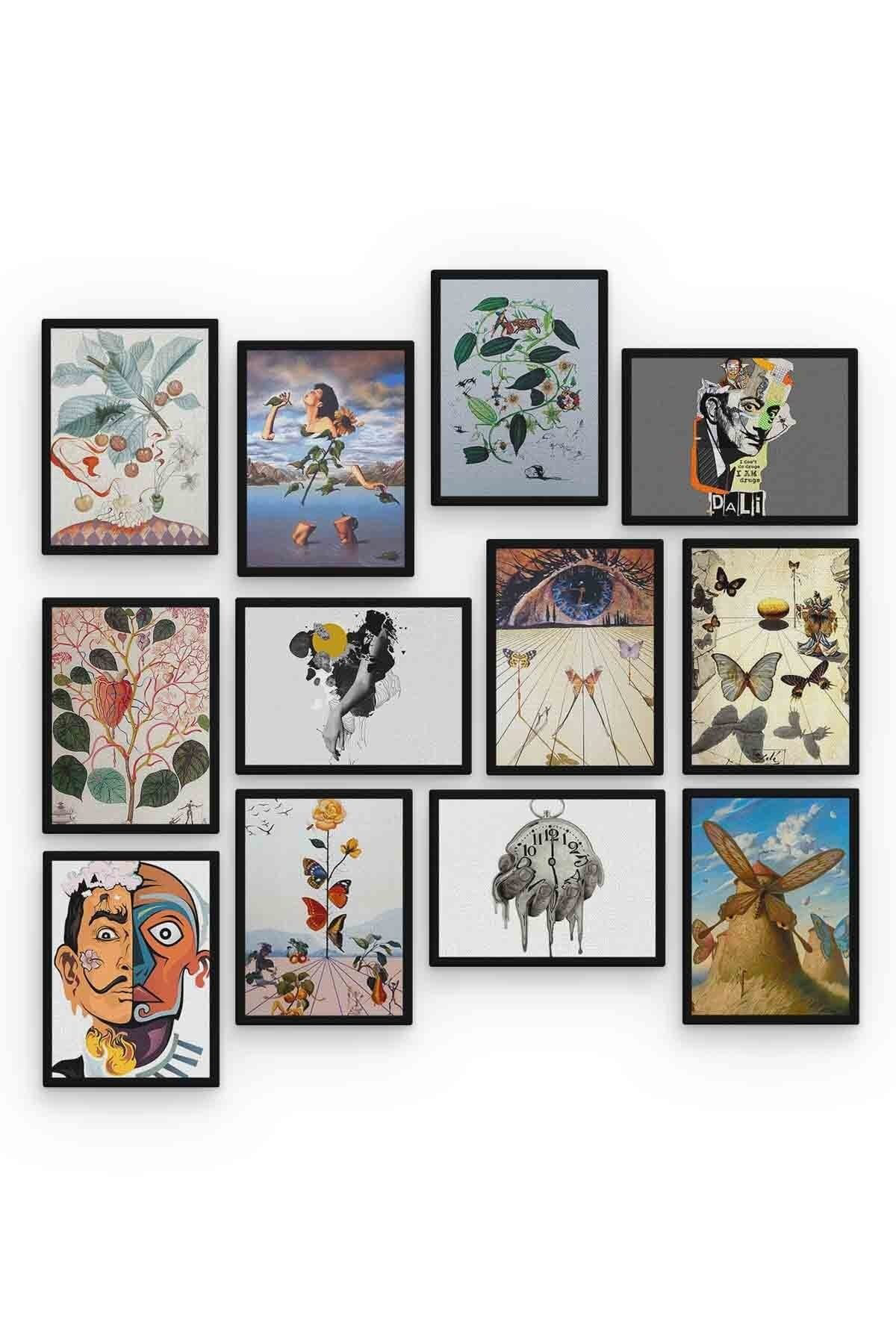 Salvador Dali 12 Parça Mdf (ahşap) Tablo Ofis Boyu 