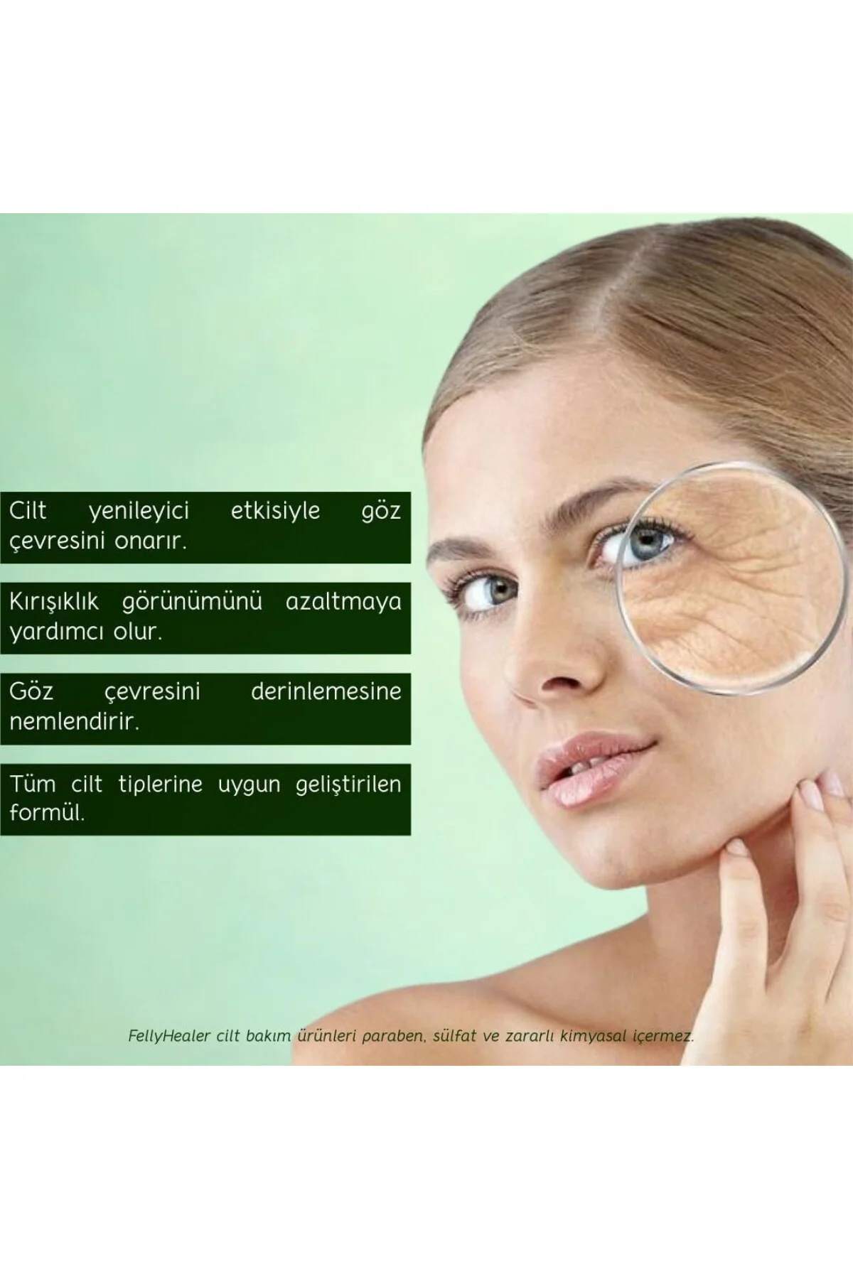 Salyangoz Özlü Göz Çevresi Kremi, Yaşlanma Karşıtı, Paraben İçerm