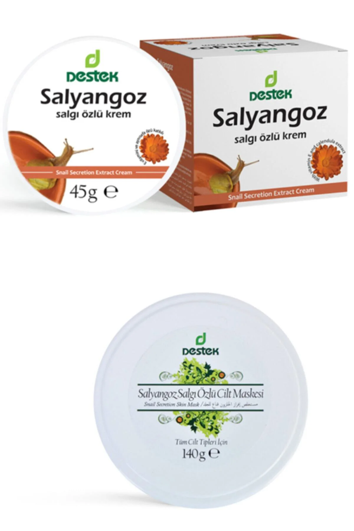 Salyangoz Salgı Özlü 45gr Ve Salyangoz Özlü Cilt Maskesi 140gr