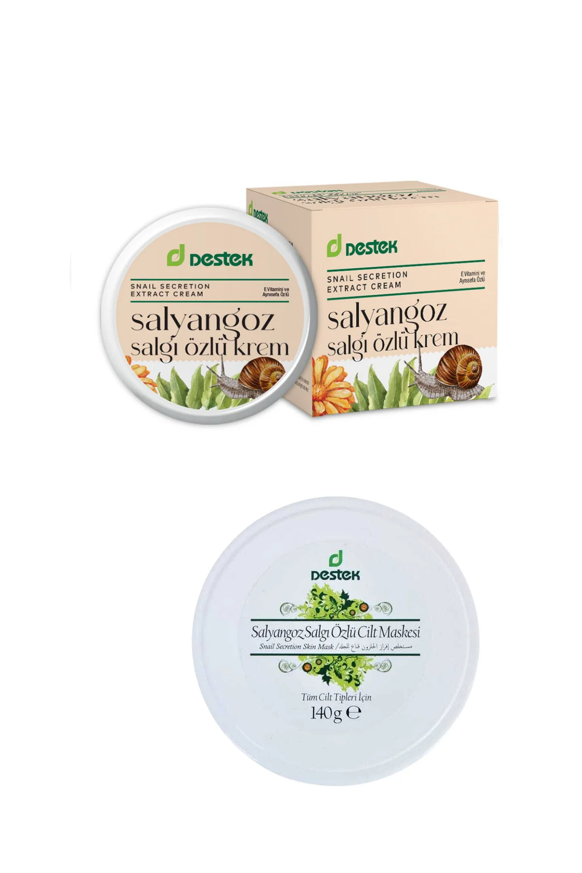 Salyangoz Salgı Özlü 45gr Ve Salyangoz Özlü Cilt Maskesi 140gr