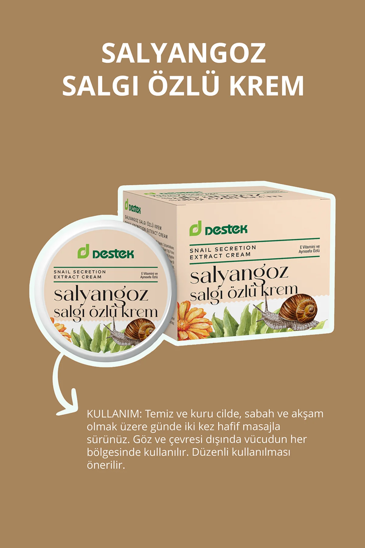 Salyangoz Salgı Özlü Kırışıklık Karşıtı Snail Krem 45 ml