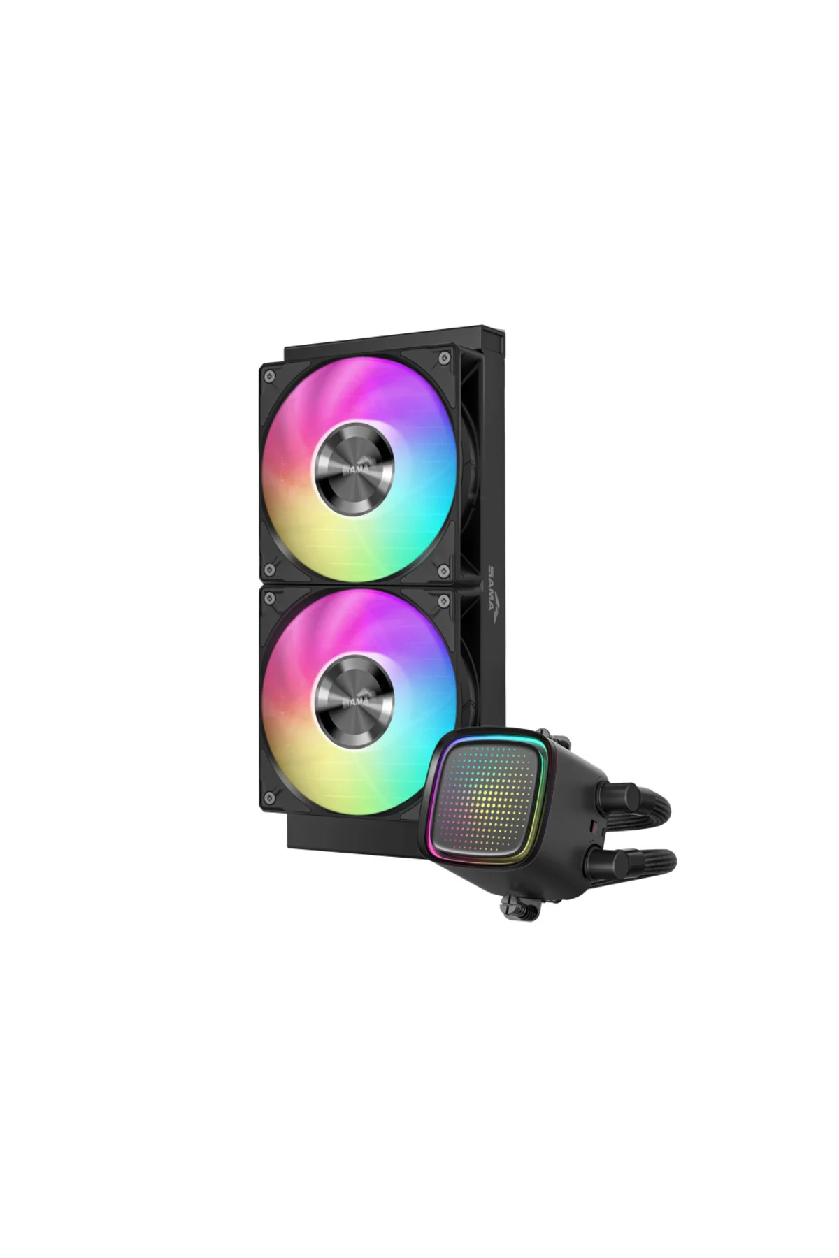 SAMA L50-240BK, Black, 240mm, 2x120mm ARGB Fan, CPU Sıvı Soğutma SAMA L50-240BK, Black, 240mm, 2x120mm ARGB Fan, CPU Sıvı Soğutma