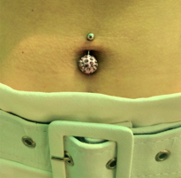 ŞAMBALA HAMUR SWAROVSKİ RENKLİ TAŞ 12 MM GÖBEK PİERCİNG-GBKPR44