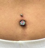 ŞAMBALA HAMUR SWAROVSKİ RENKLİ TAŞ 11 MM GÖBEK PİERCİNG-GBKPR43 ŞAMBALA HAMUR SWAROVSKİ RENKLİ TAŞ 11 MM GÖBEK PİERCİNG-GBKPR43